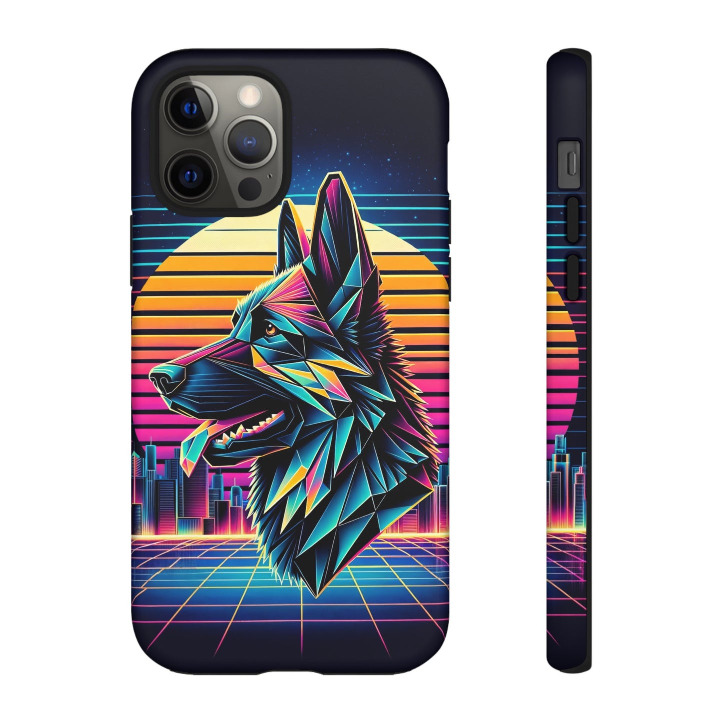 Origami and polyart German Shepherd Phone Case