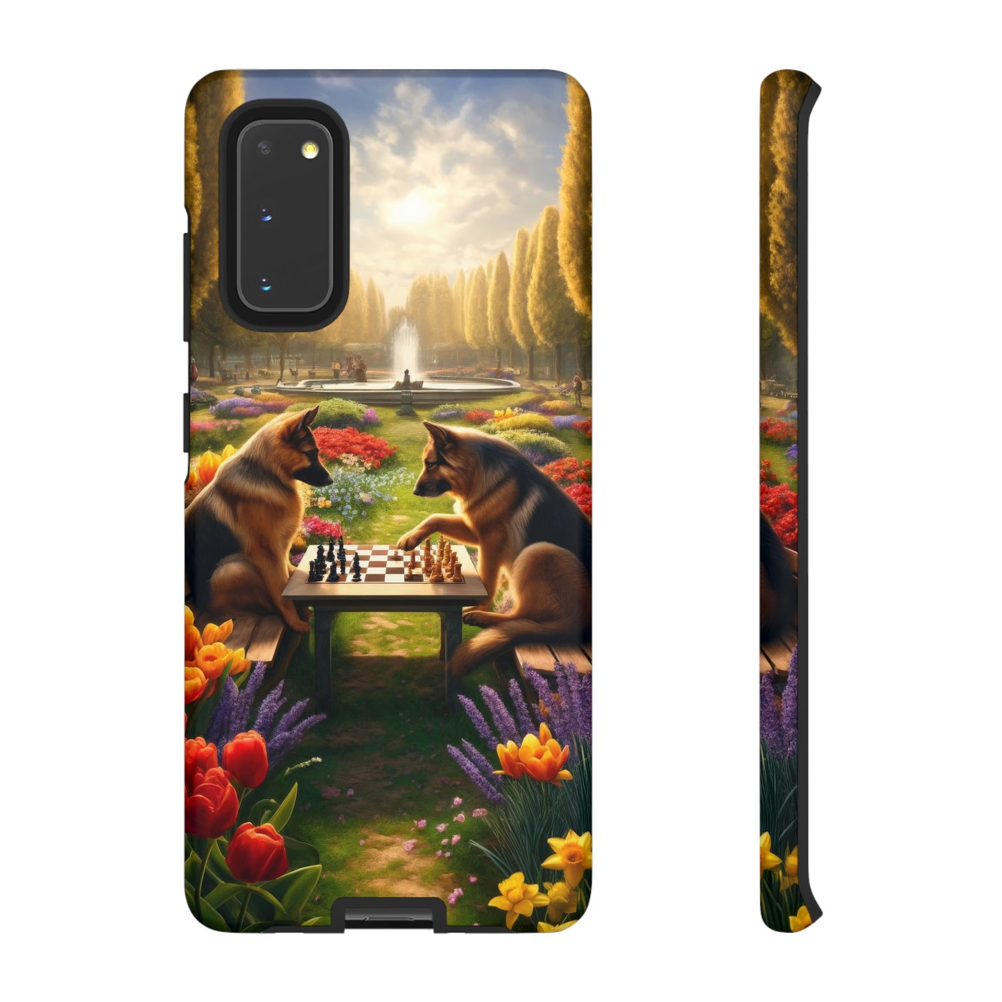 German Shepherd Playing Chess Phone Case