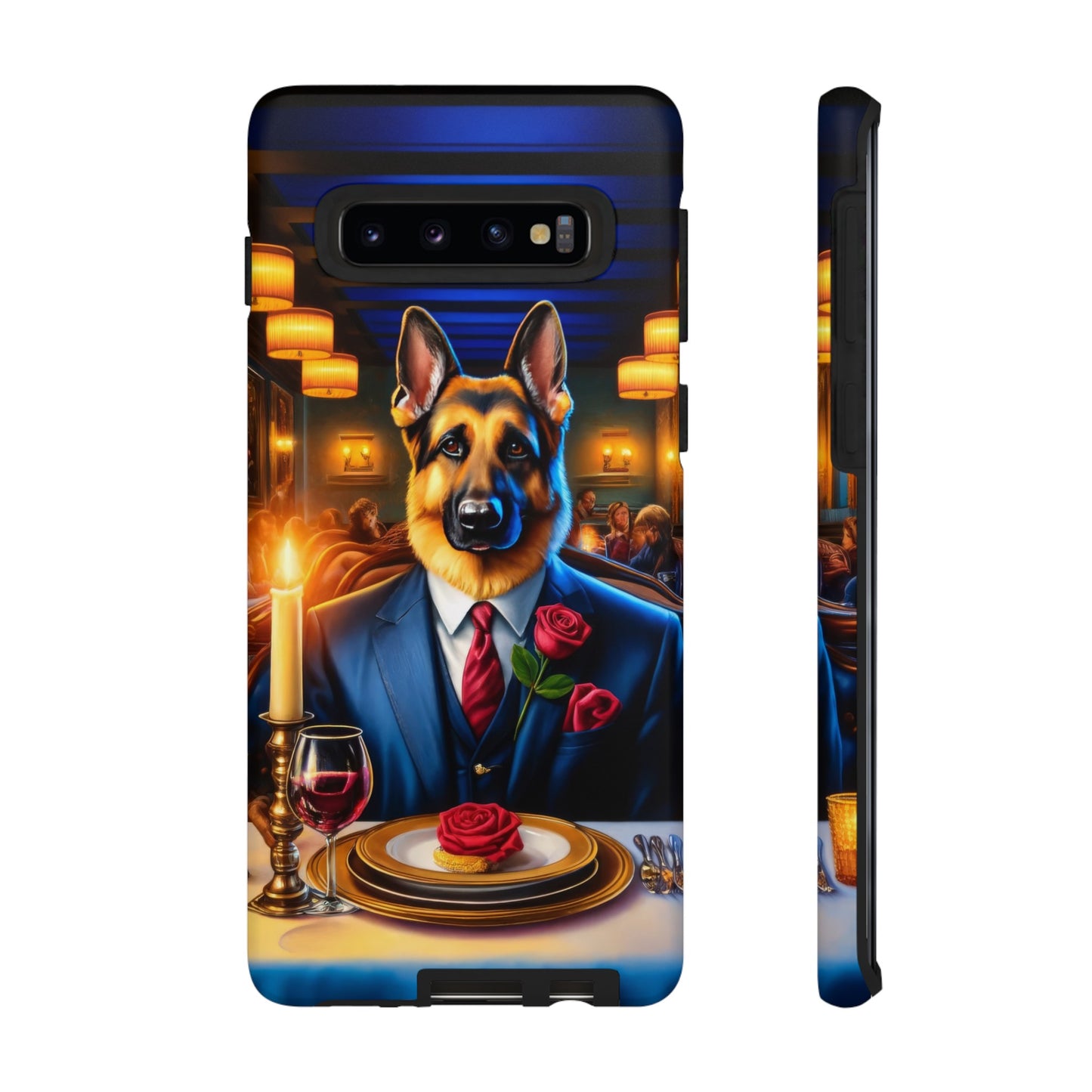 German Shepherd Going on a Date at a Restaurant Phone Case