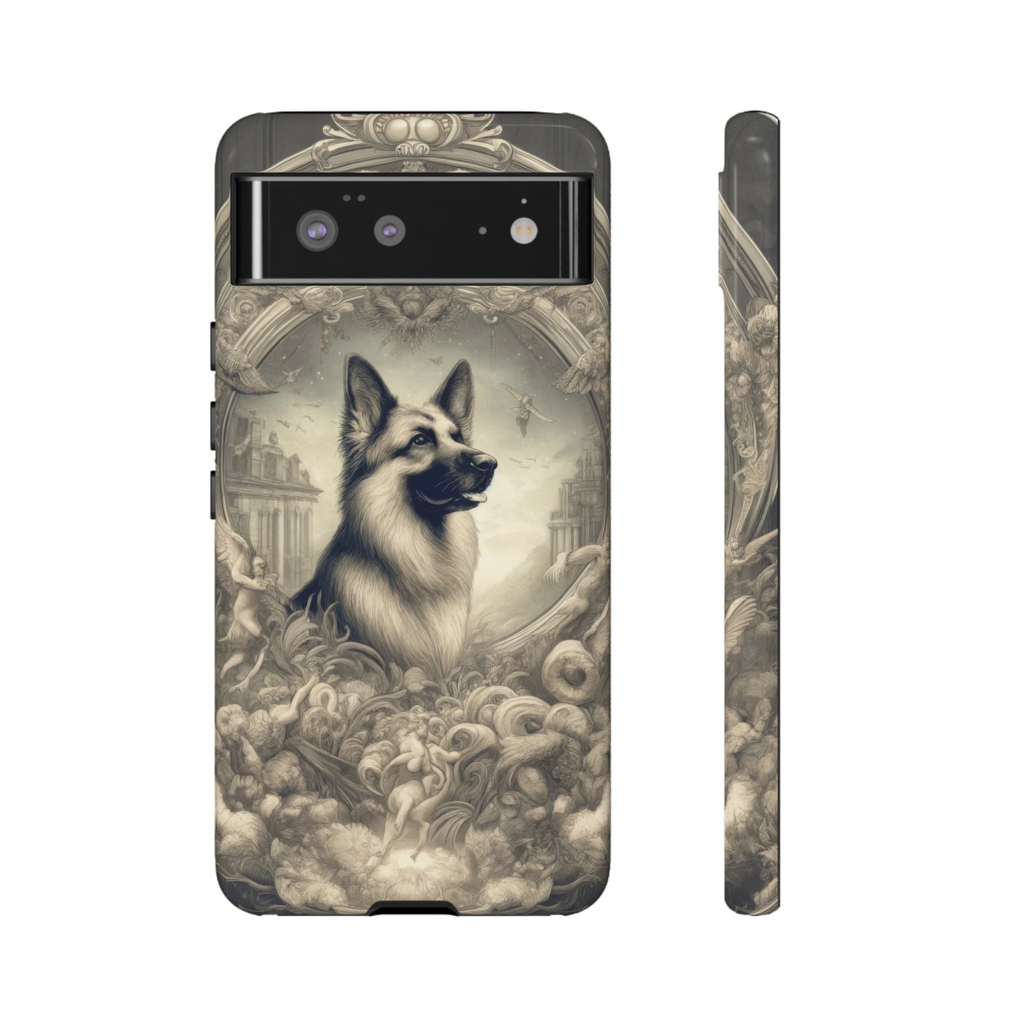 Dreamy fantasy and rococo German Shepherd Phone Case