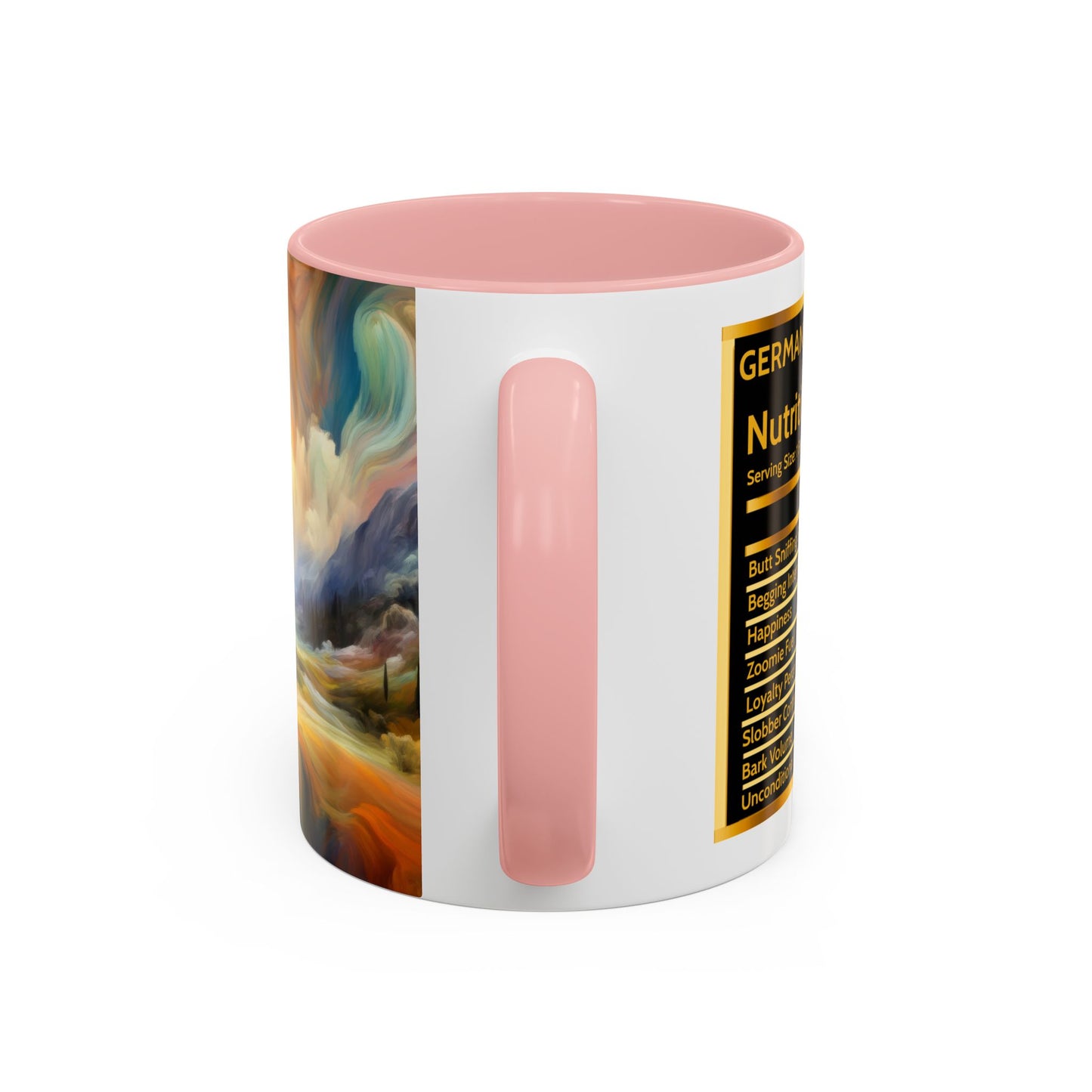 German Shepherd in an impressionist and surreal landscape Coffee Mug