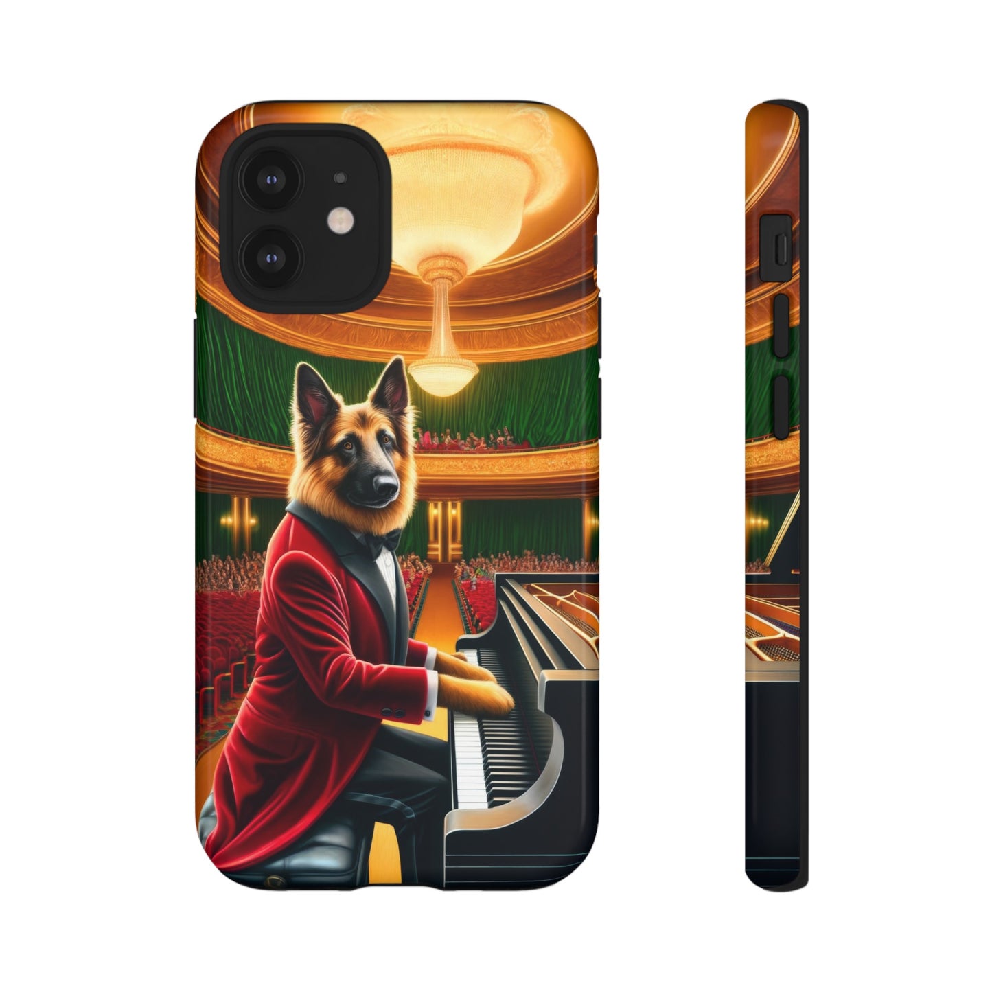 German Shepherd Playing the Piano Phone Case