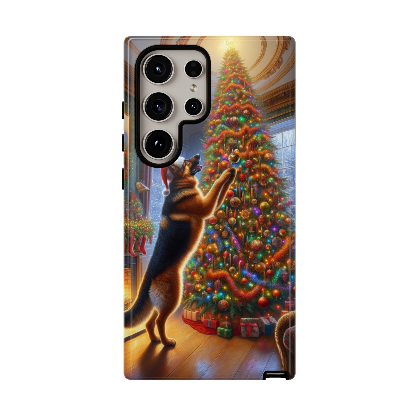 German Shepherd Christmas Tree Phone Case