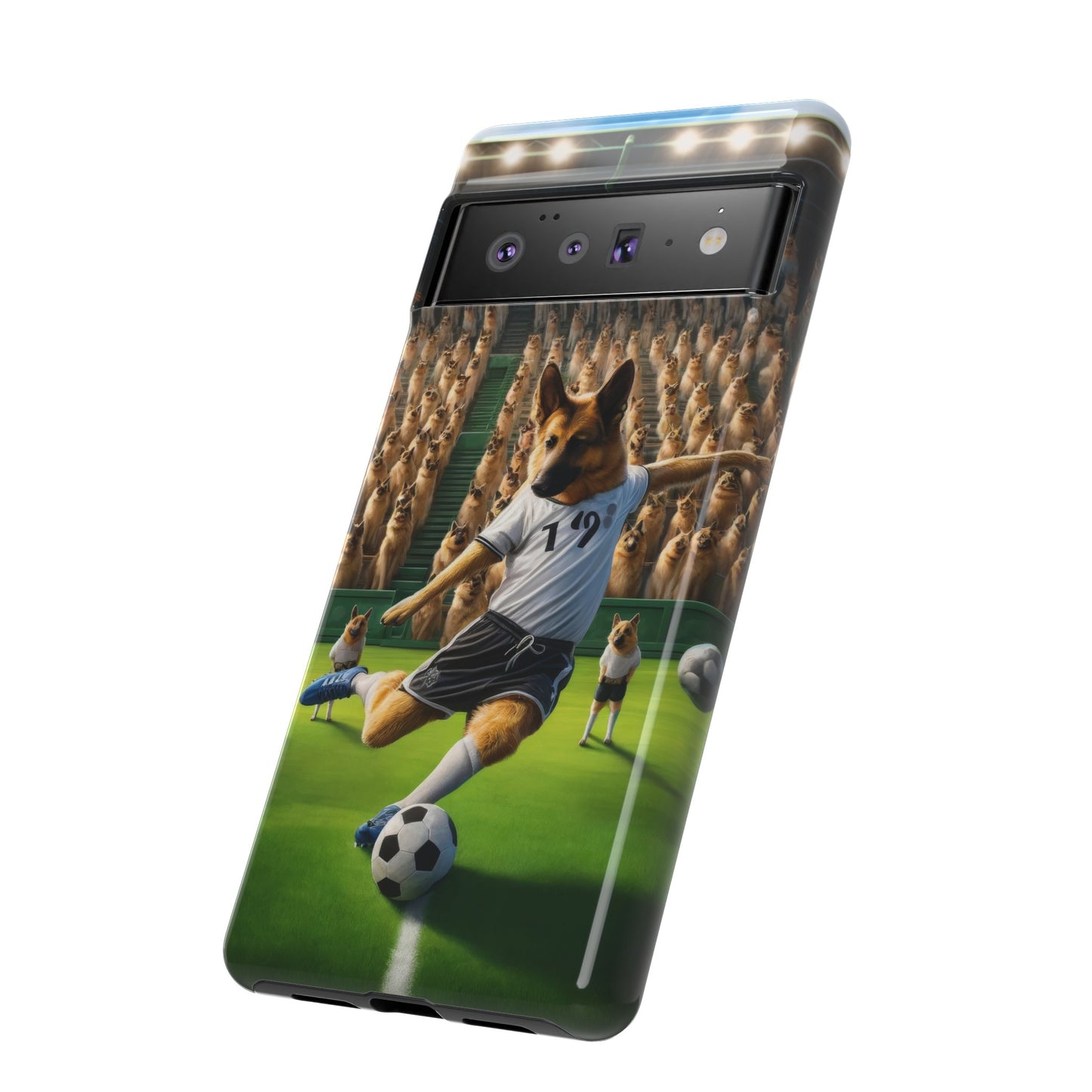 German Shepherd Playing Soccer Tough Phone Case