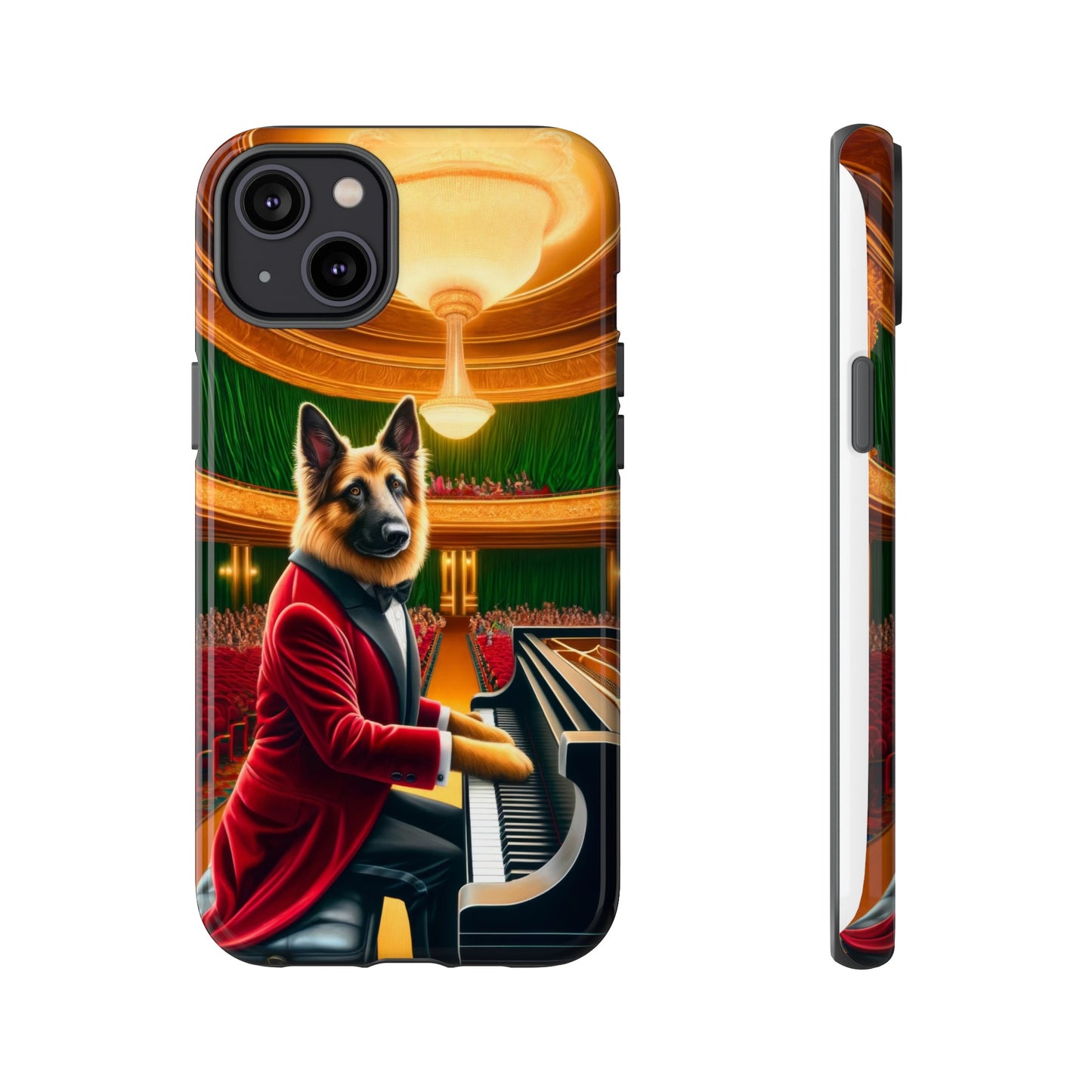 German Shepherd Playing the Piano Phone Case