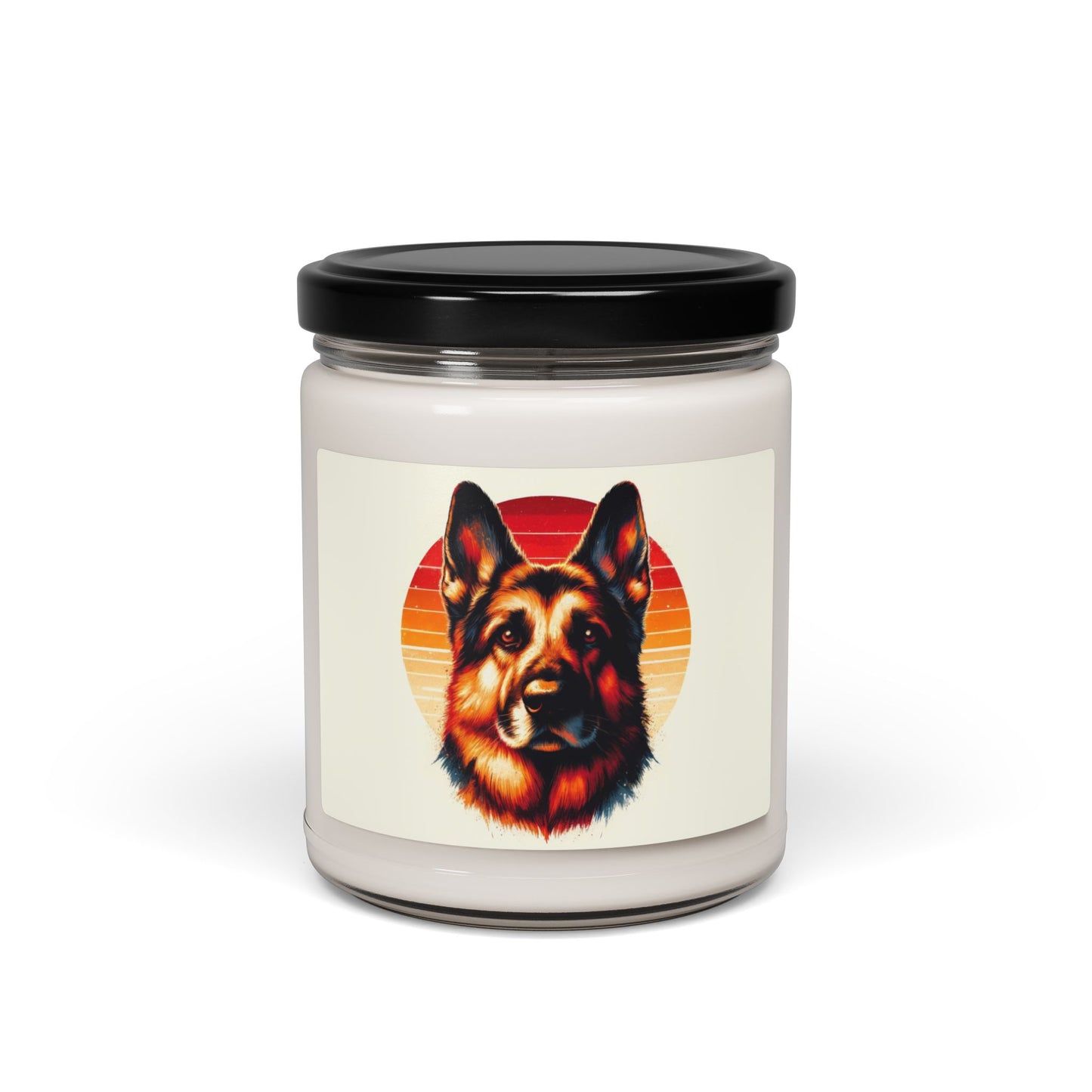 German Shepherd Face Scented Soy Candle, 9oz