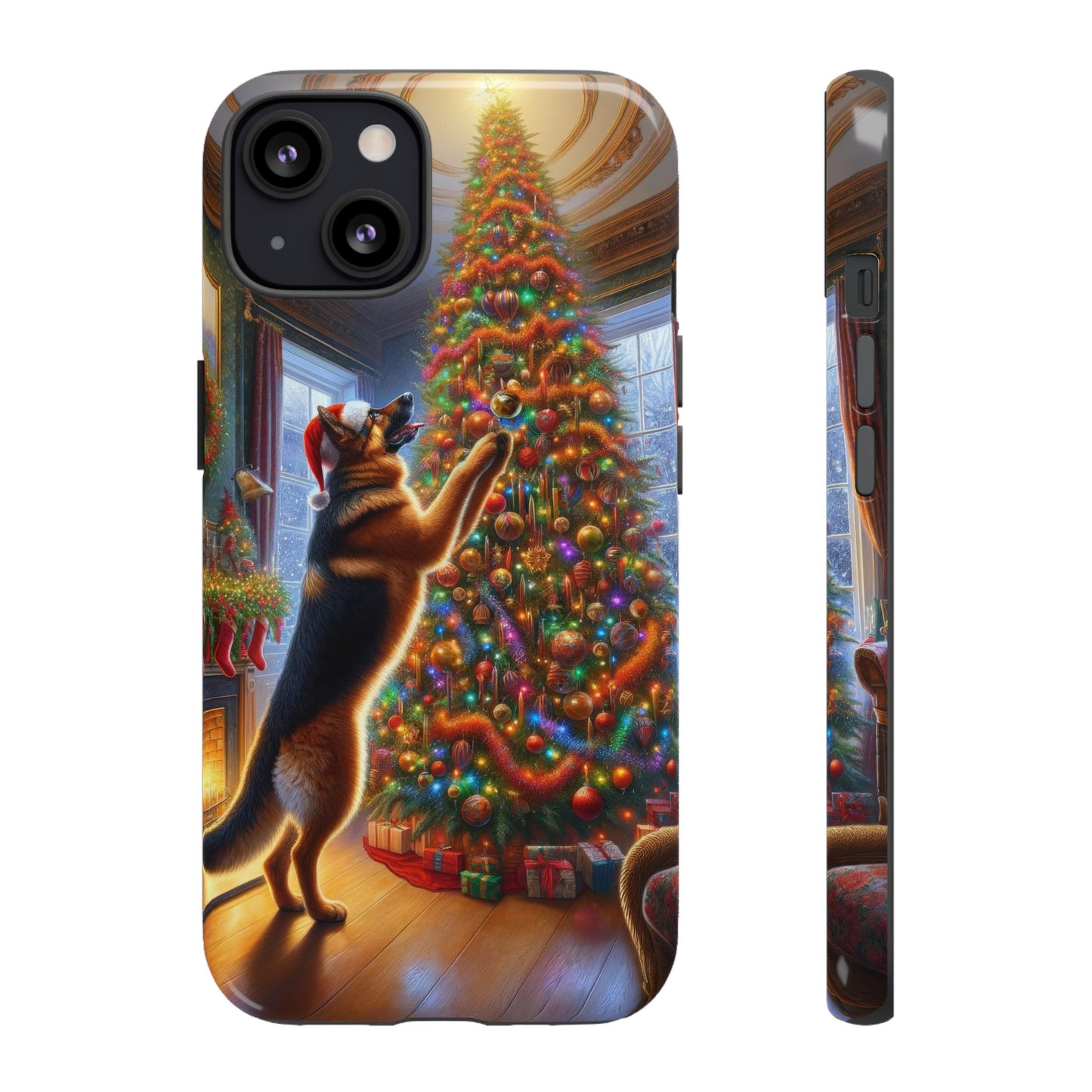 German Shepherd Christmas Tree Phone Case