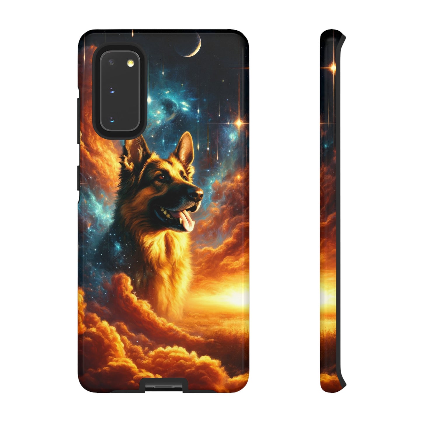 Sci-fi and stars-themed German Shepherd Phone Case