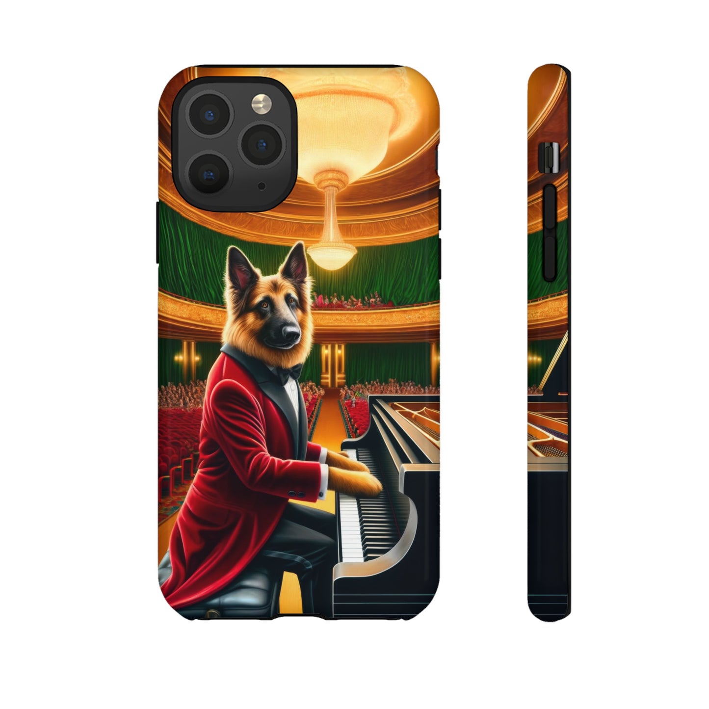German Shepherd Playing the Piano Phone Case