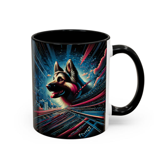 Futurism and gothic German Shepherd Coffee Mug