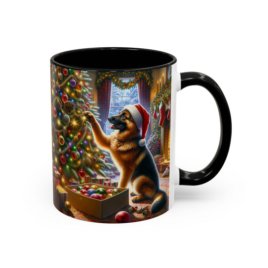 German Shepherd Christmas Tree Coffee Mug