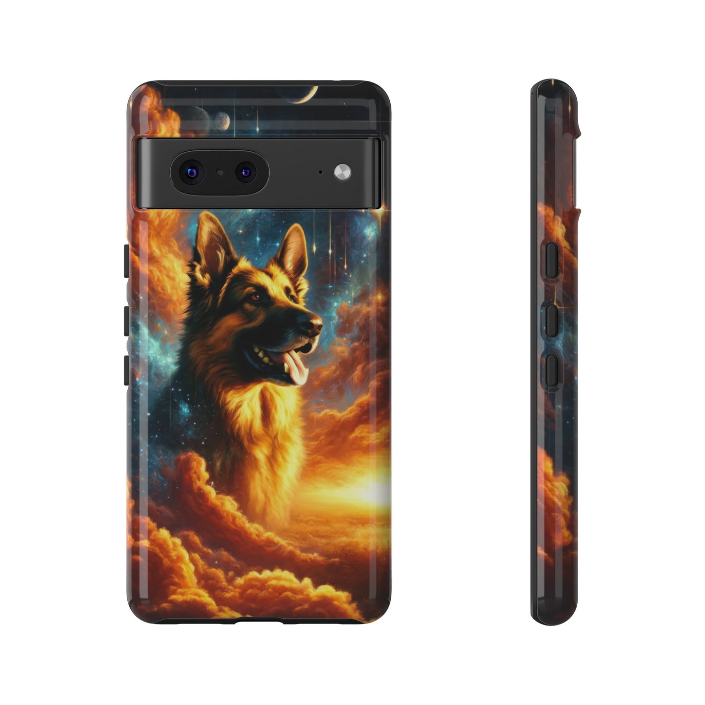 Sci-fi and stars-themed German Shepherd Phone Case