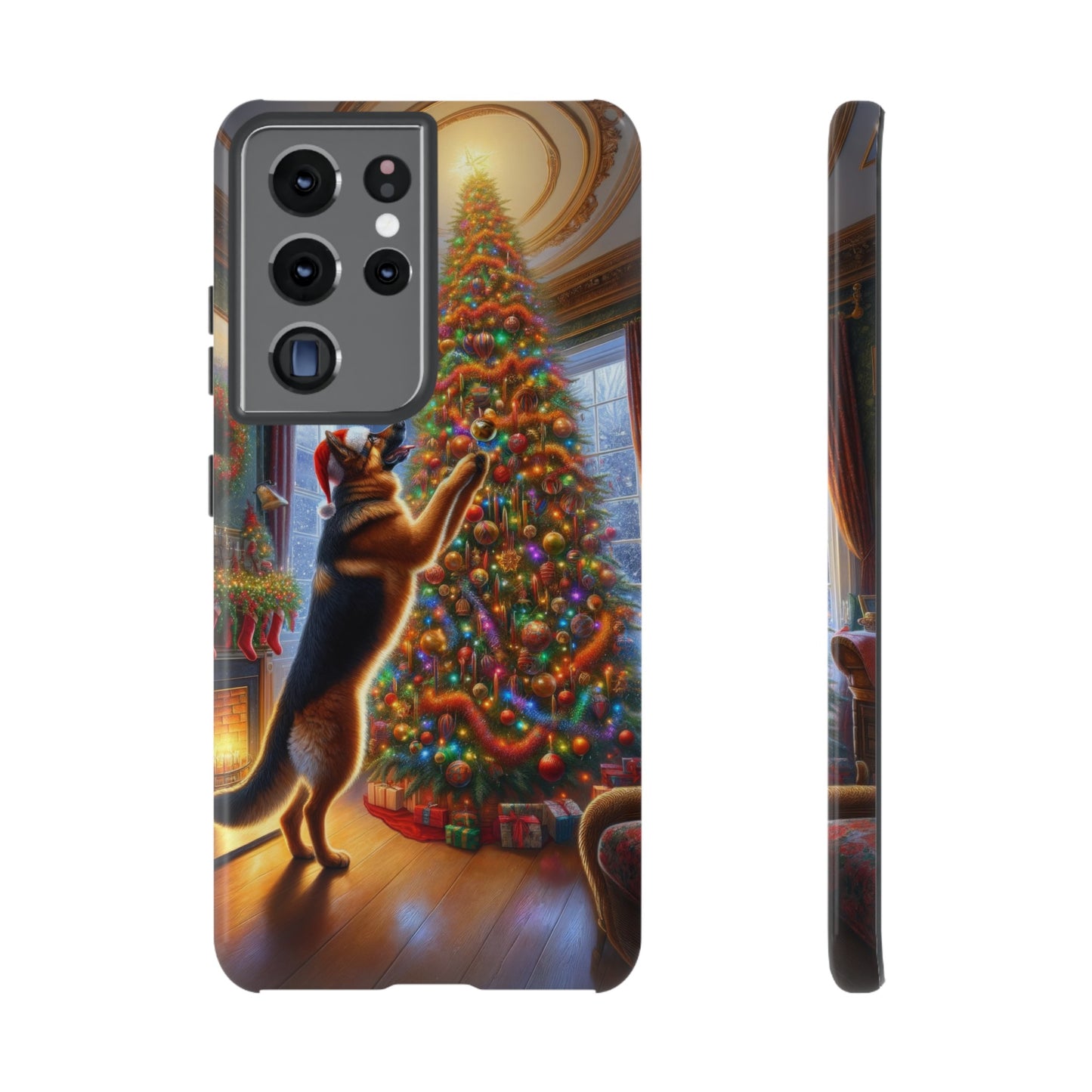 German Shepherd Christmas Tree Phone Case