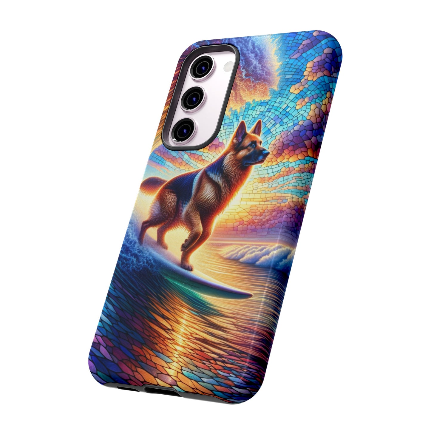 German Shepherd Surfing Phone Case