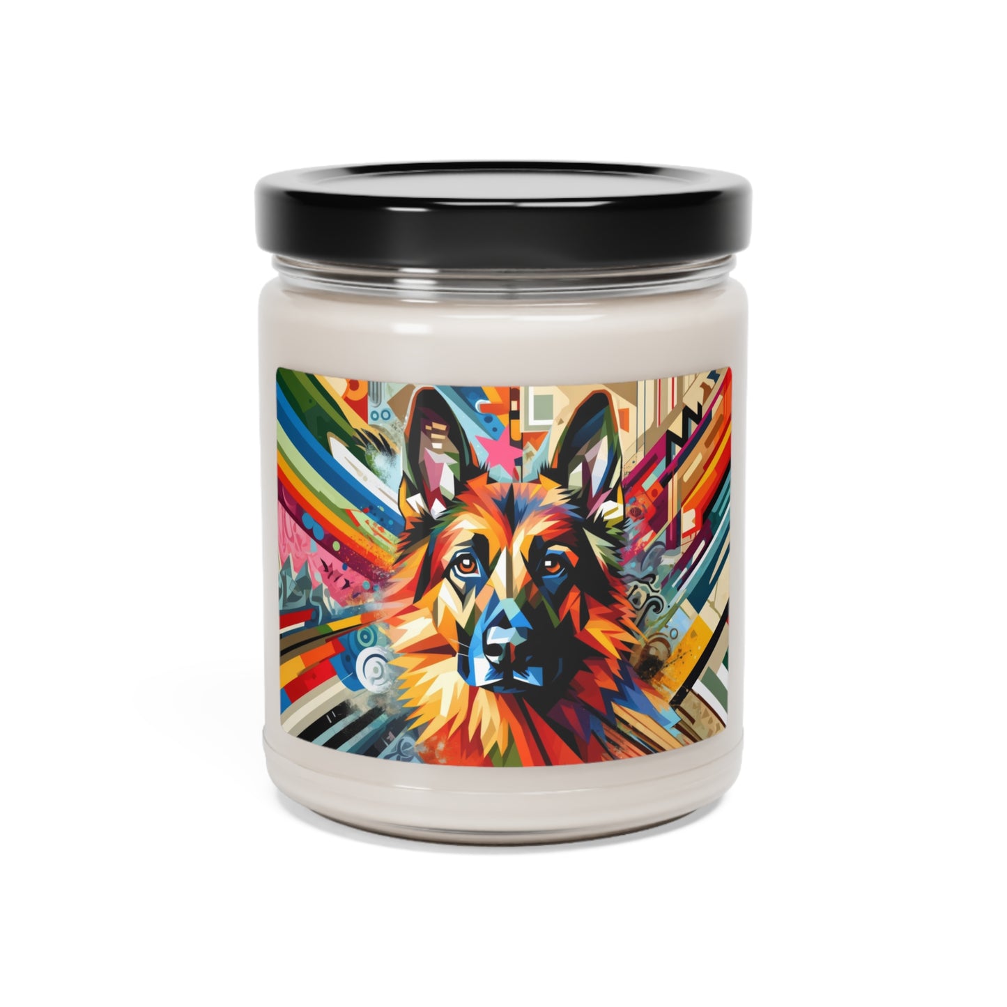 Cubist German Shepherd Scented Soy Candle, 9oz