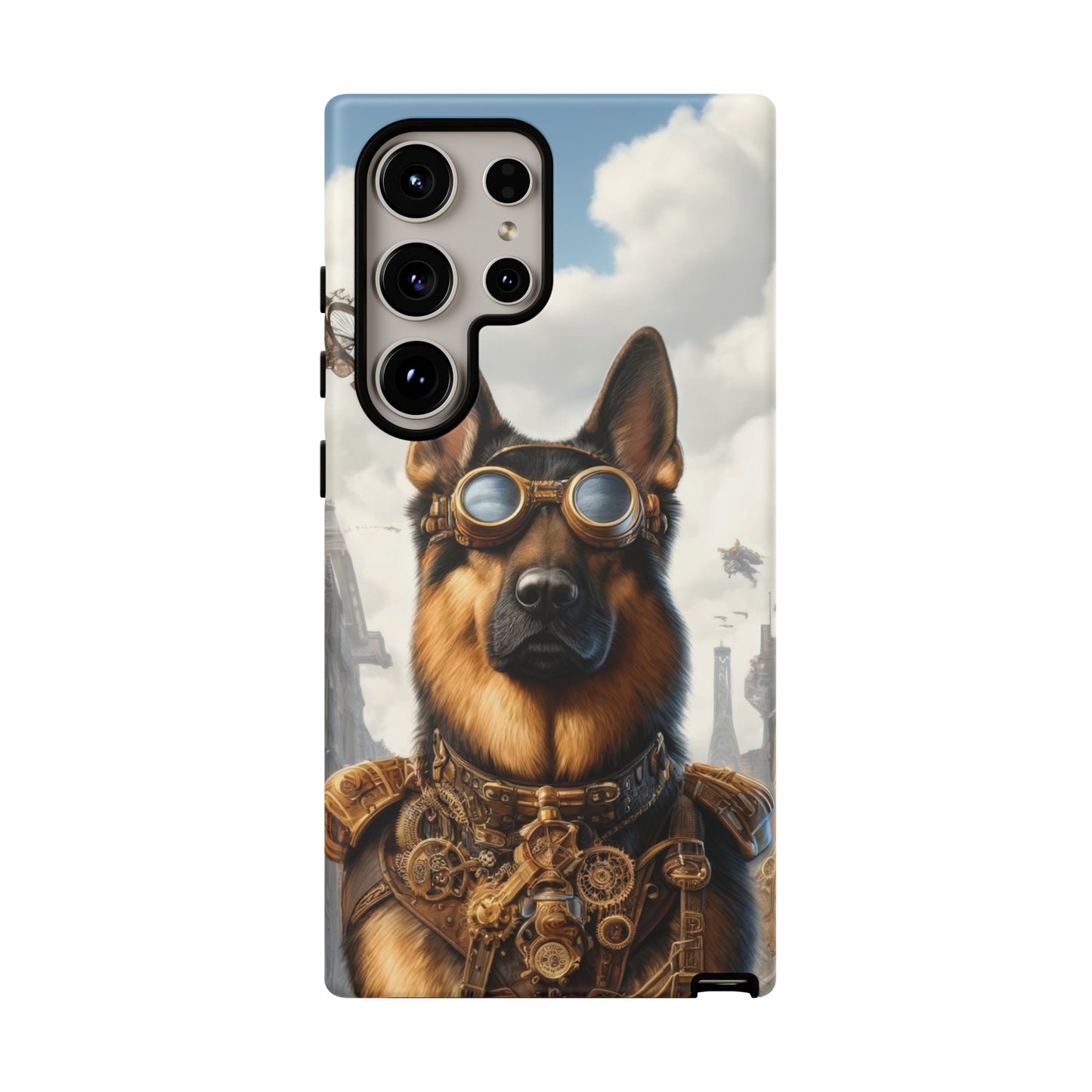 Realism and steampunk German Shepherd Phone Case