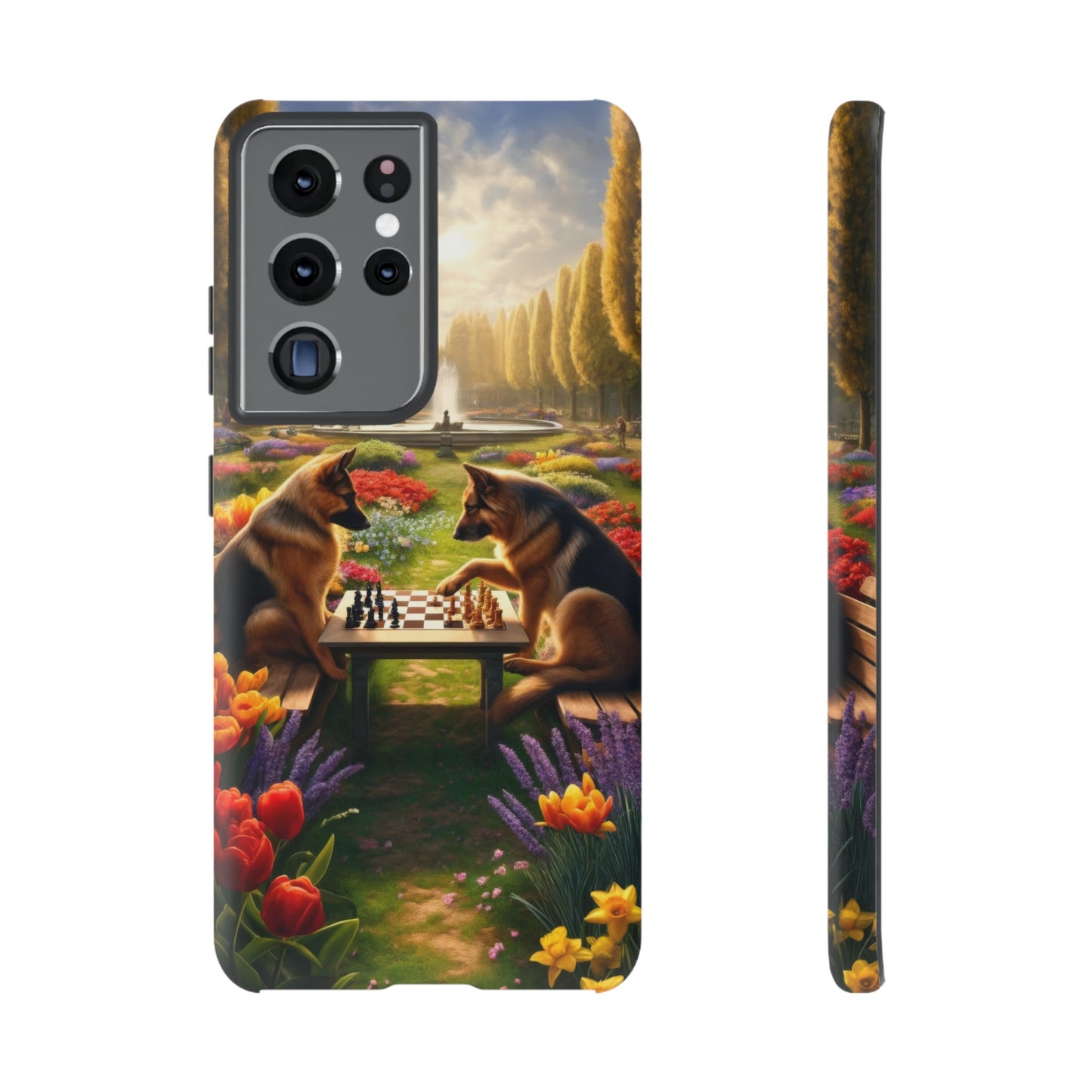 German Shepherd Playing Chess Phone Case