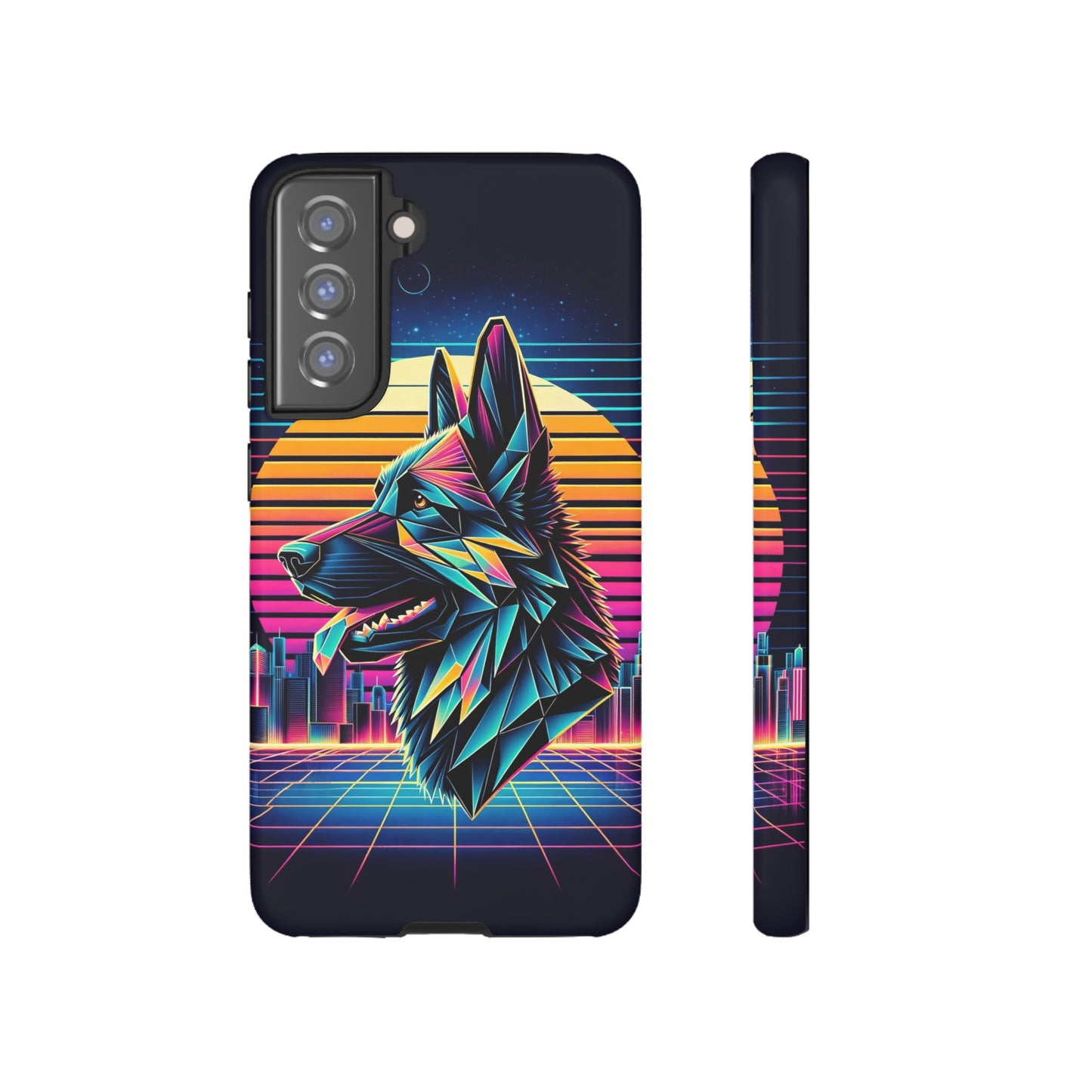 Origami and polyart German Shepherd Phone Case