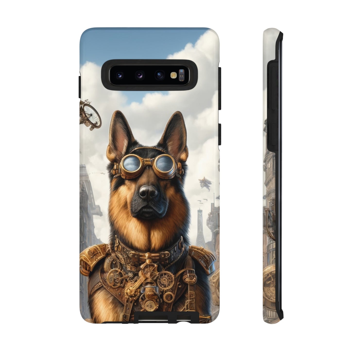 Realism and steampunk German Shepherd Phone Case