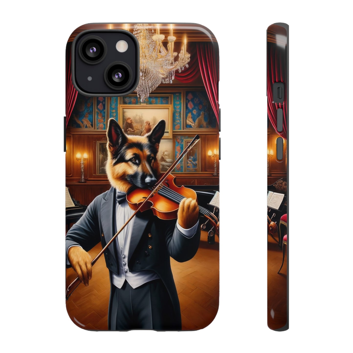 German Shepherd Playing the Violin Phone Case