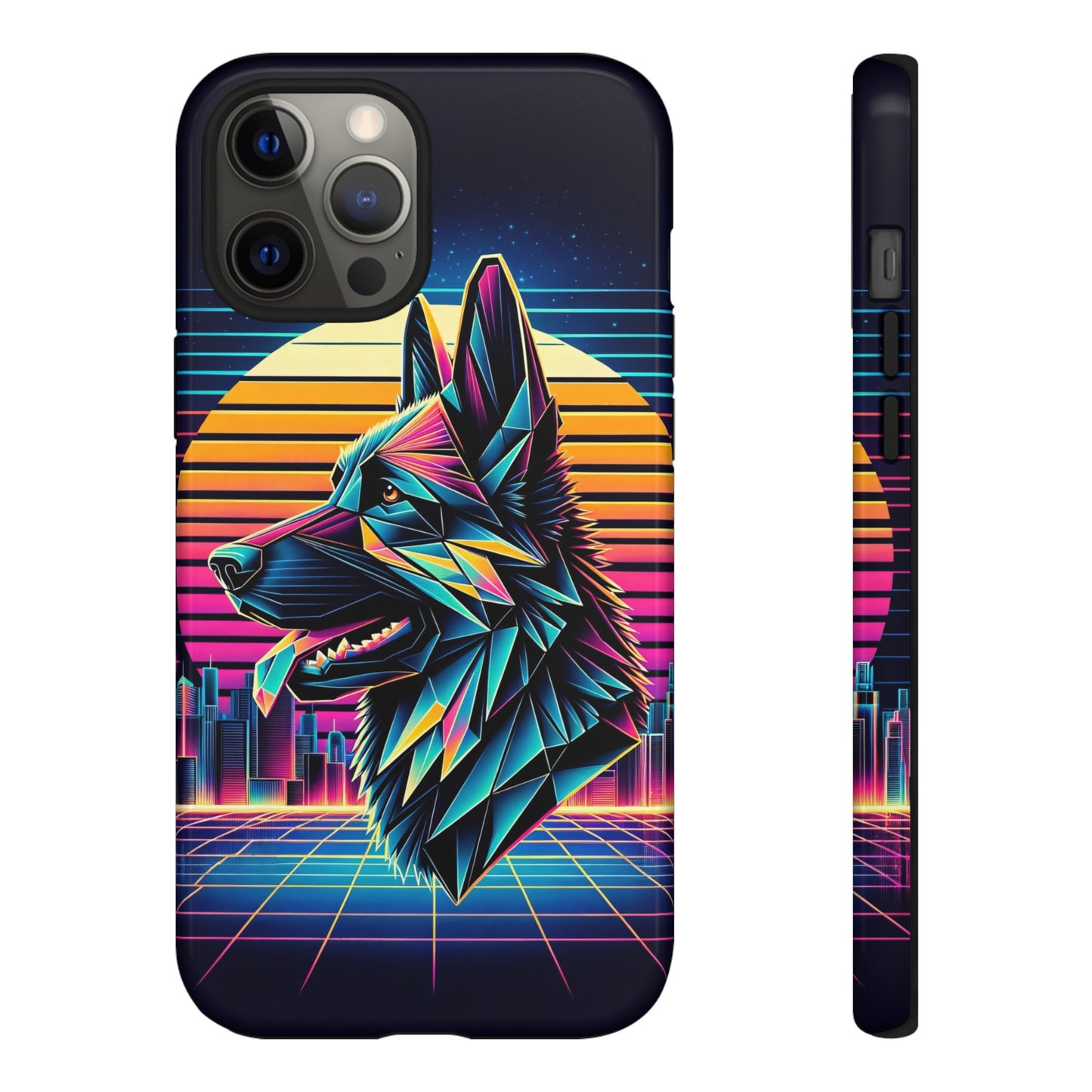 Origami and polyart German Shepherd Phone Case