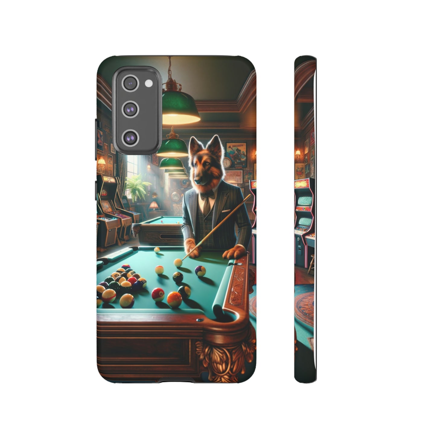 German Shepherd Playing Pool Phone Case