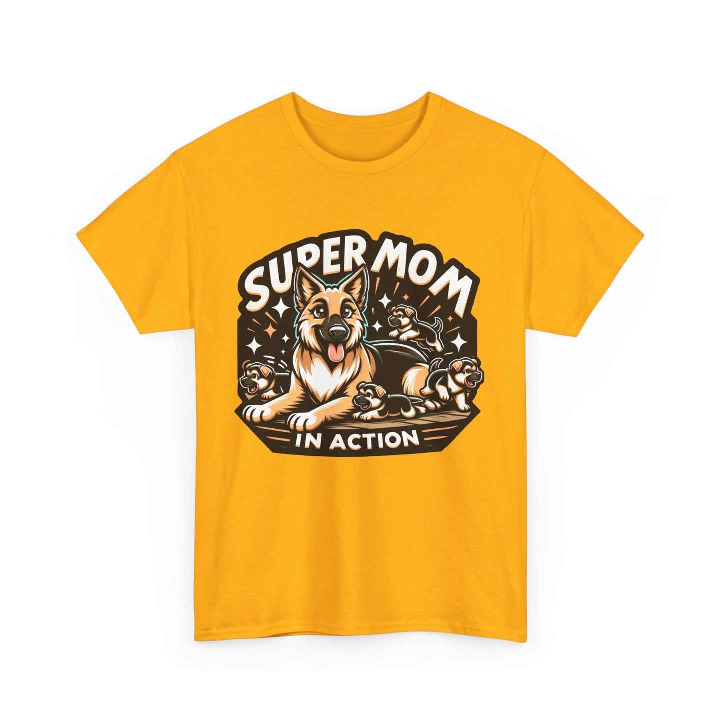 Super Mom in Action T-Shirt (13 colors) (German Shepherd)