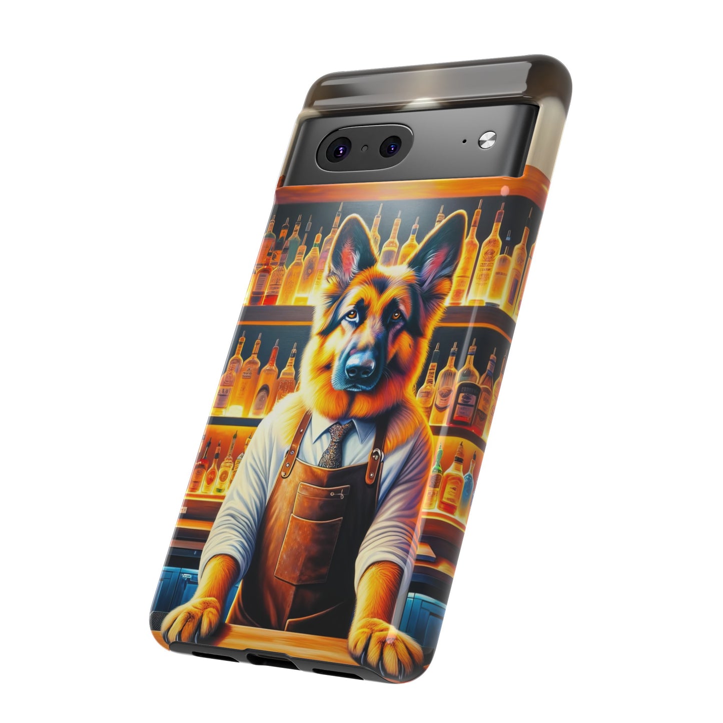 German Shepherd Tending a Bar Phone Case