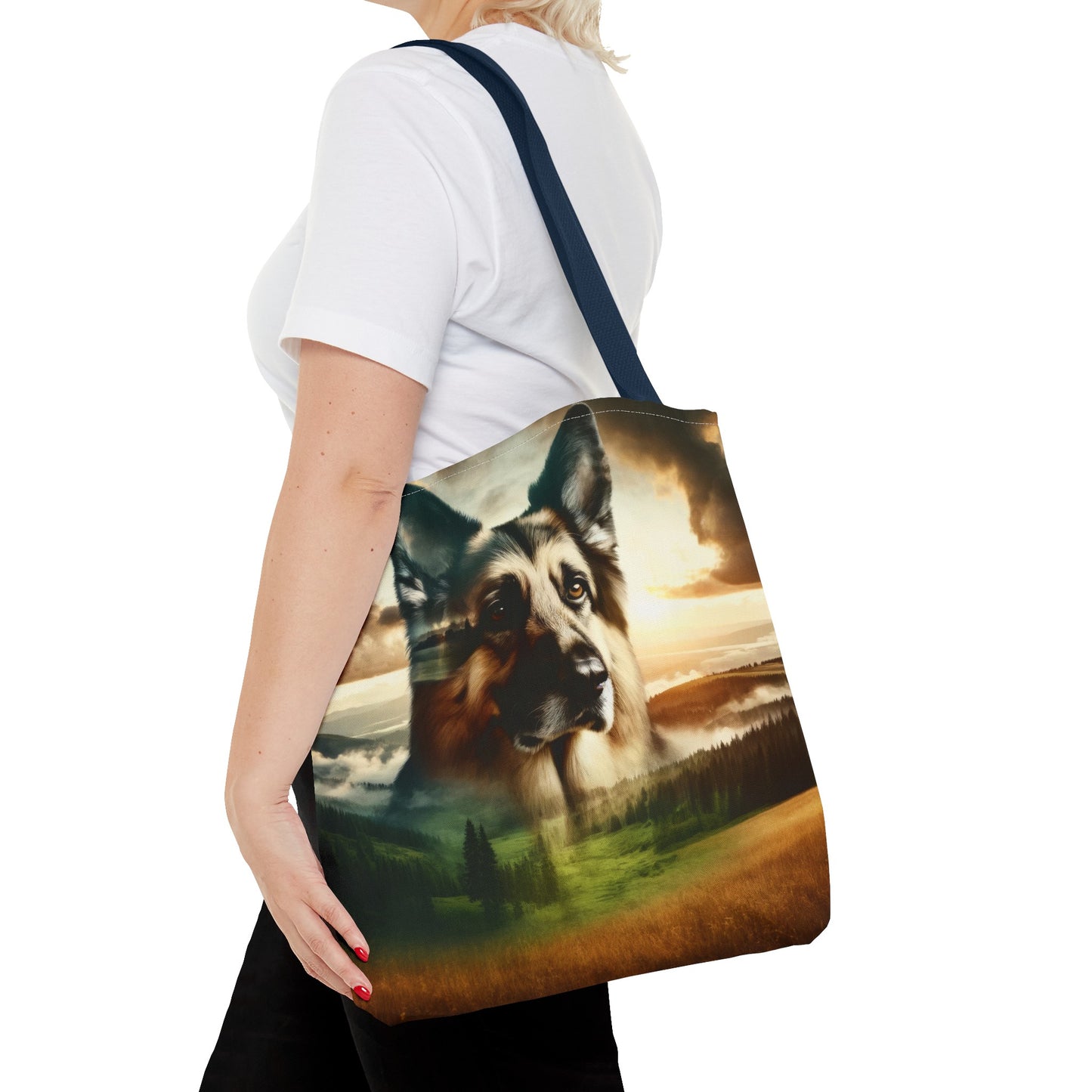 Romanticism and double exposure German Shepherd Tote Bag