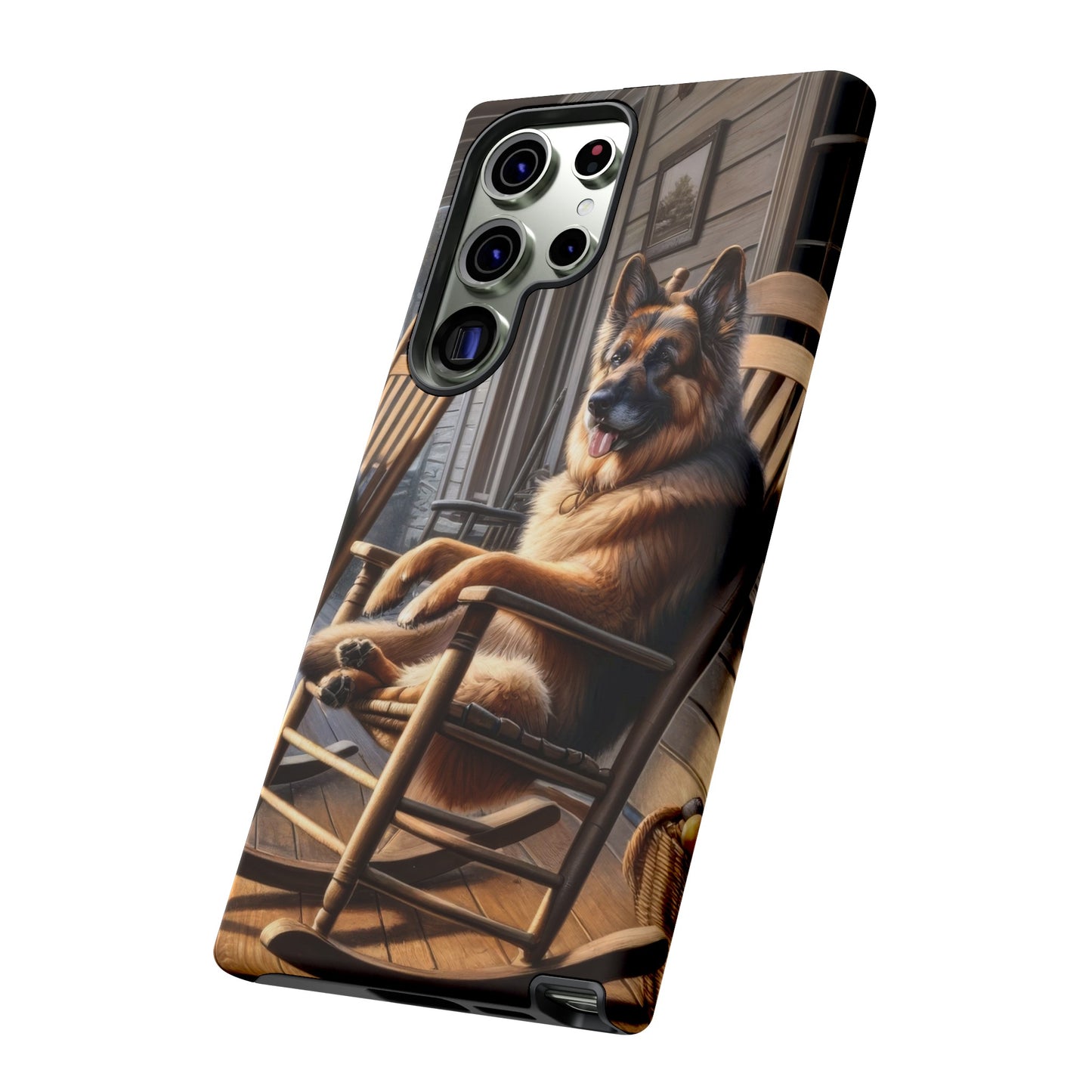 German Shepherd on the Porch Tough Phone Case