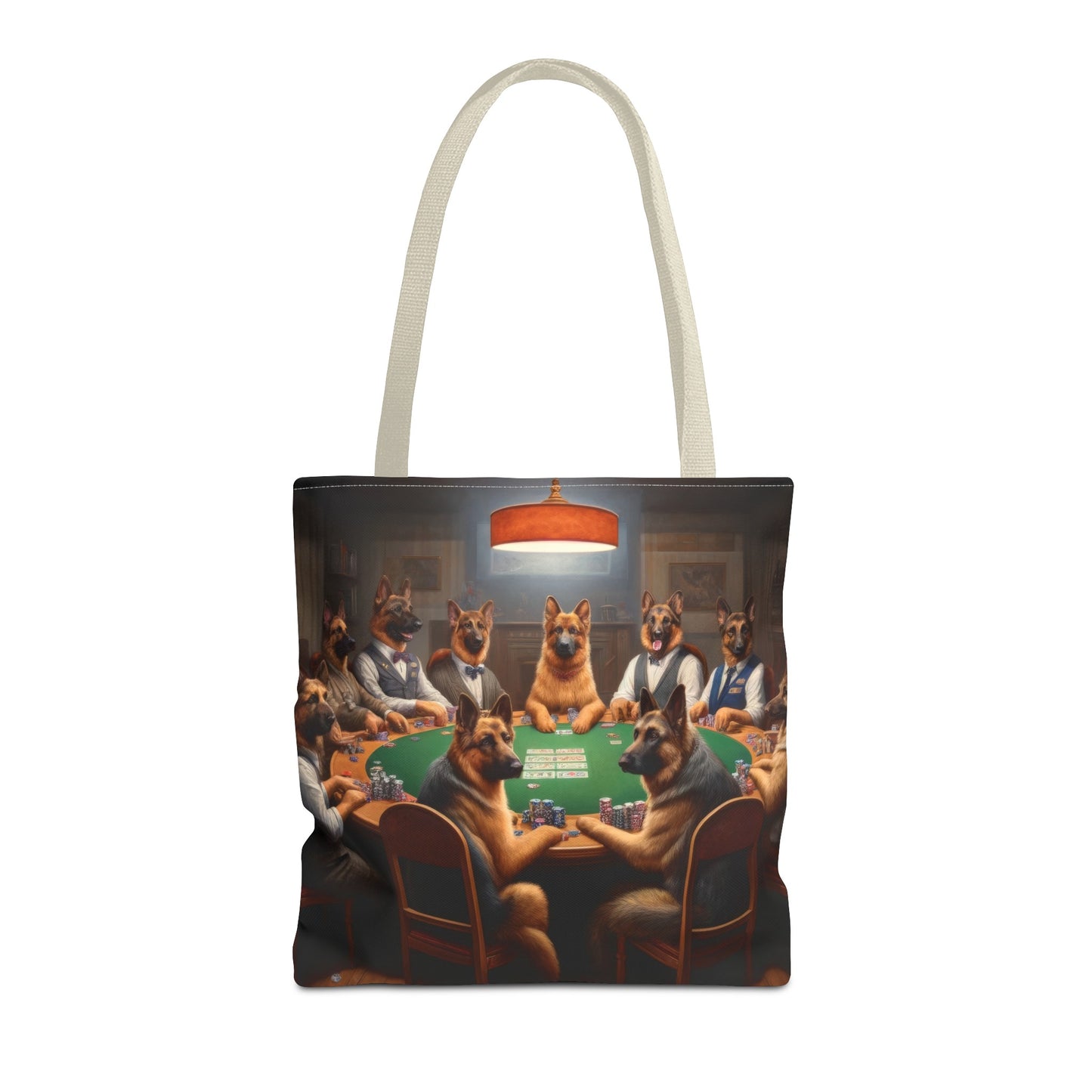 German Shepherds Playing Poker Tote Bag