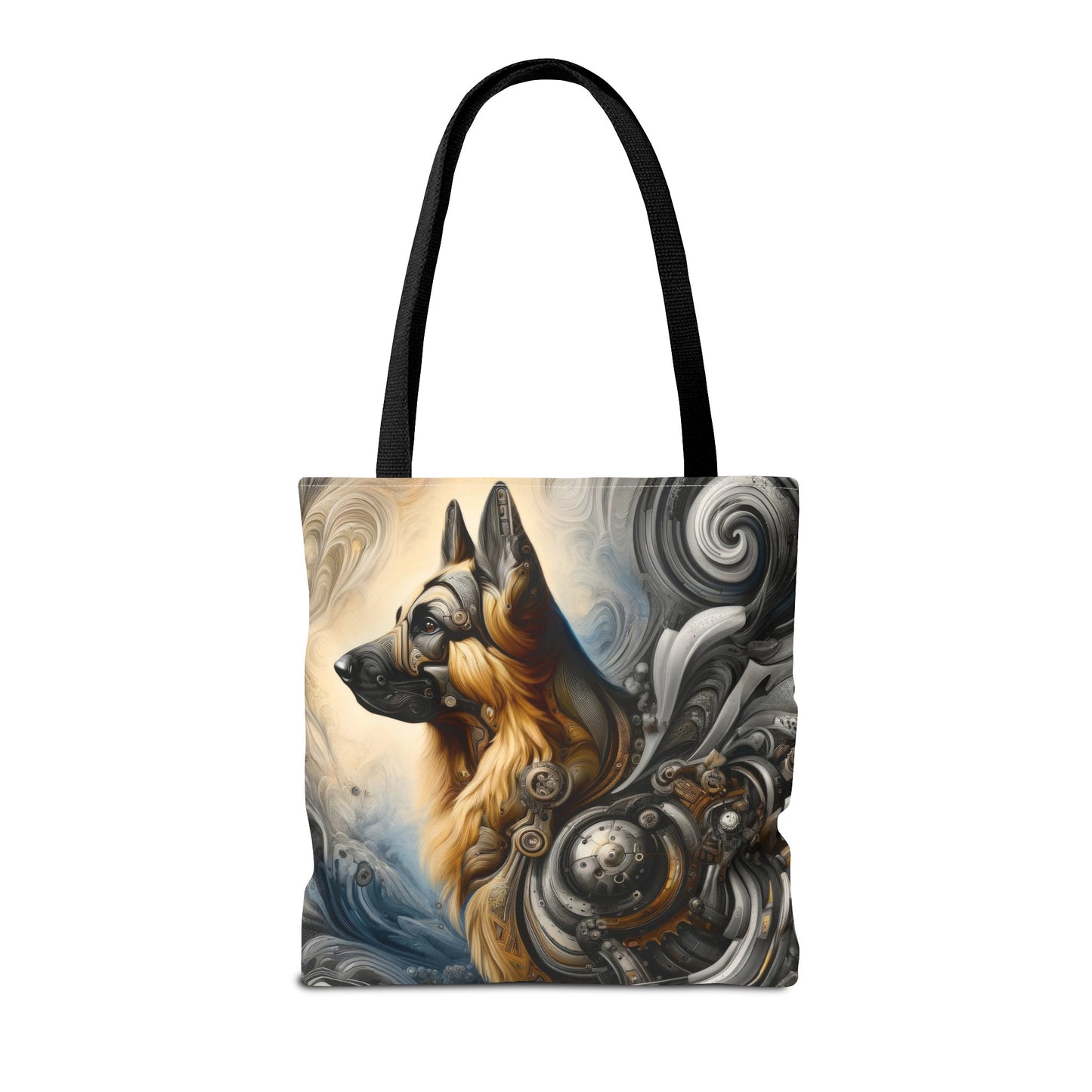 Byzantine, charcoal, and cybernetic German Shepherd Tote Bag