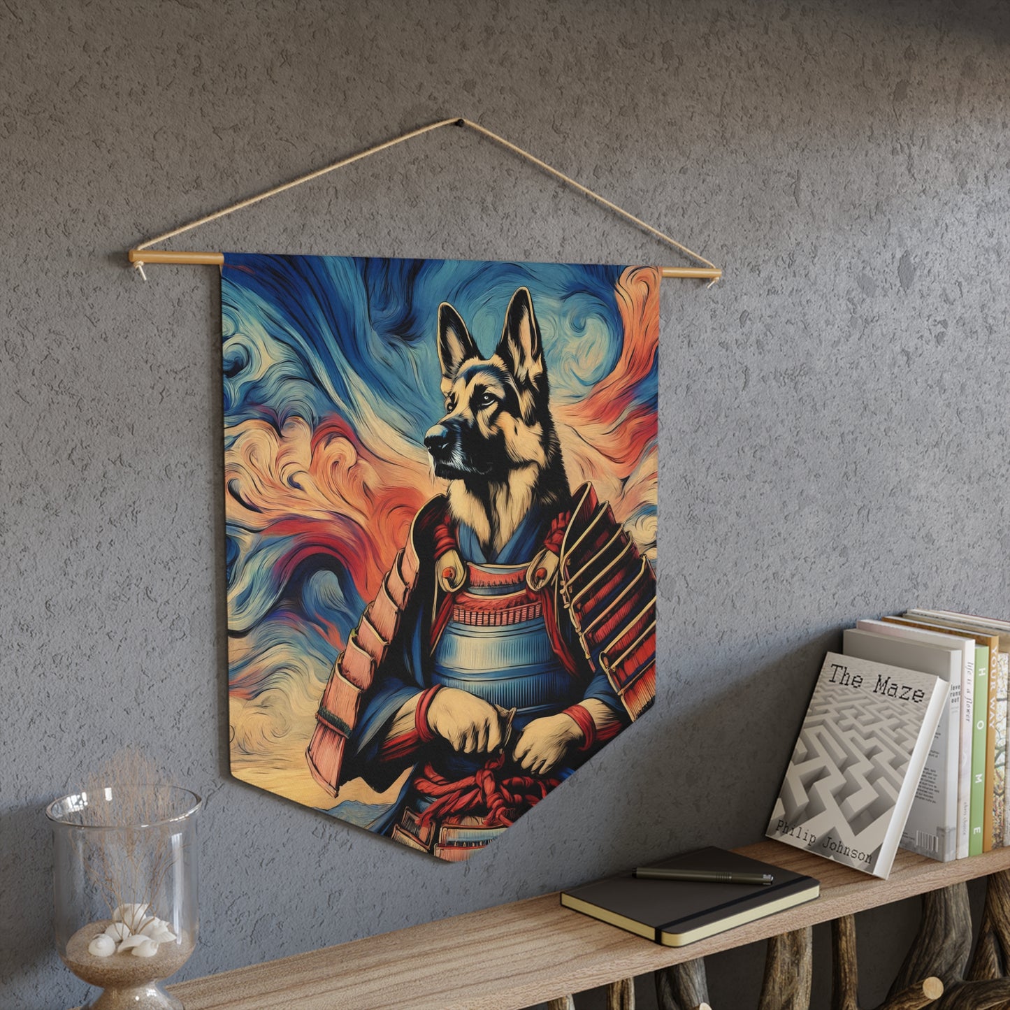 Samurai German Shepherd Pennant