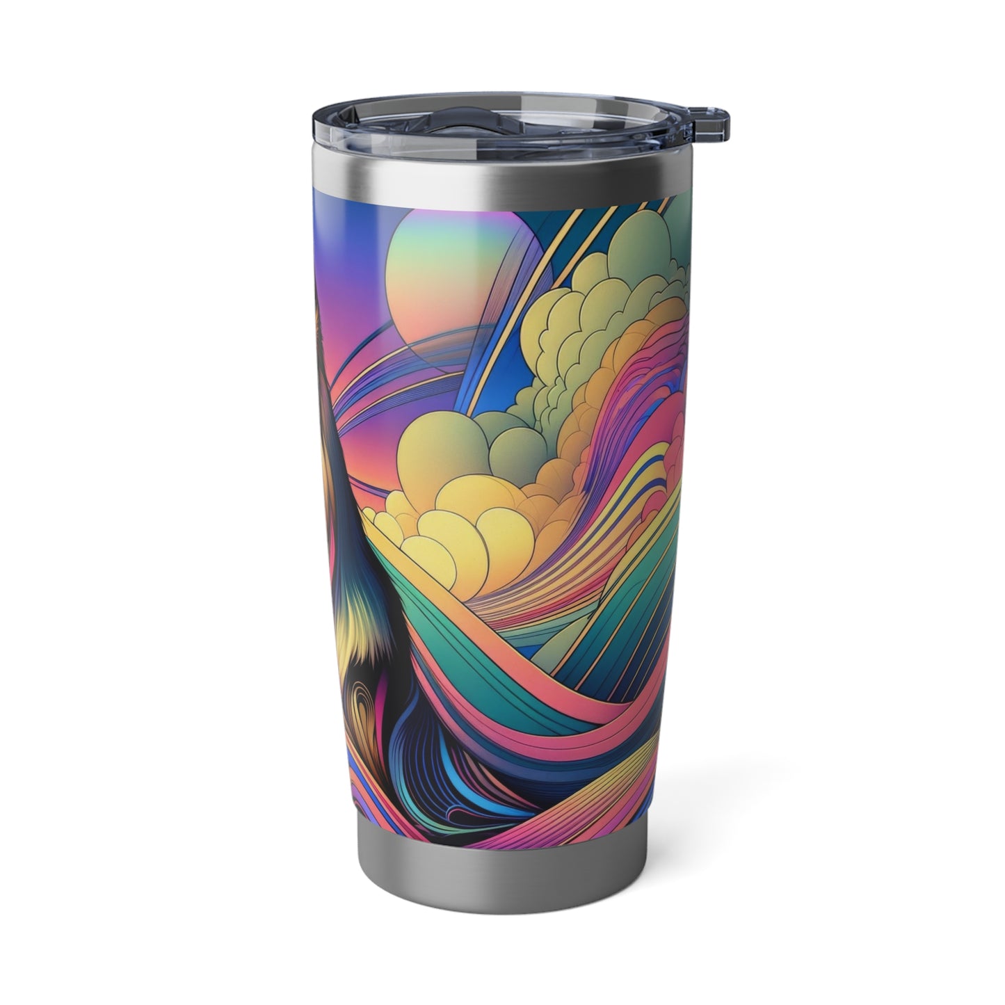 Art nouveau and vaporwave German Shepherd 20oz Tumbler