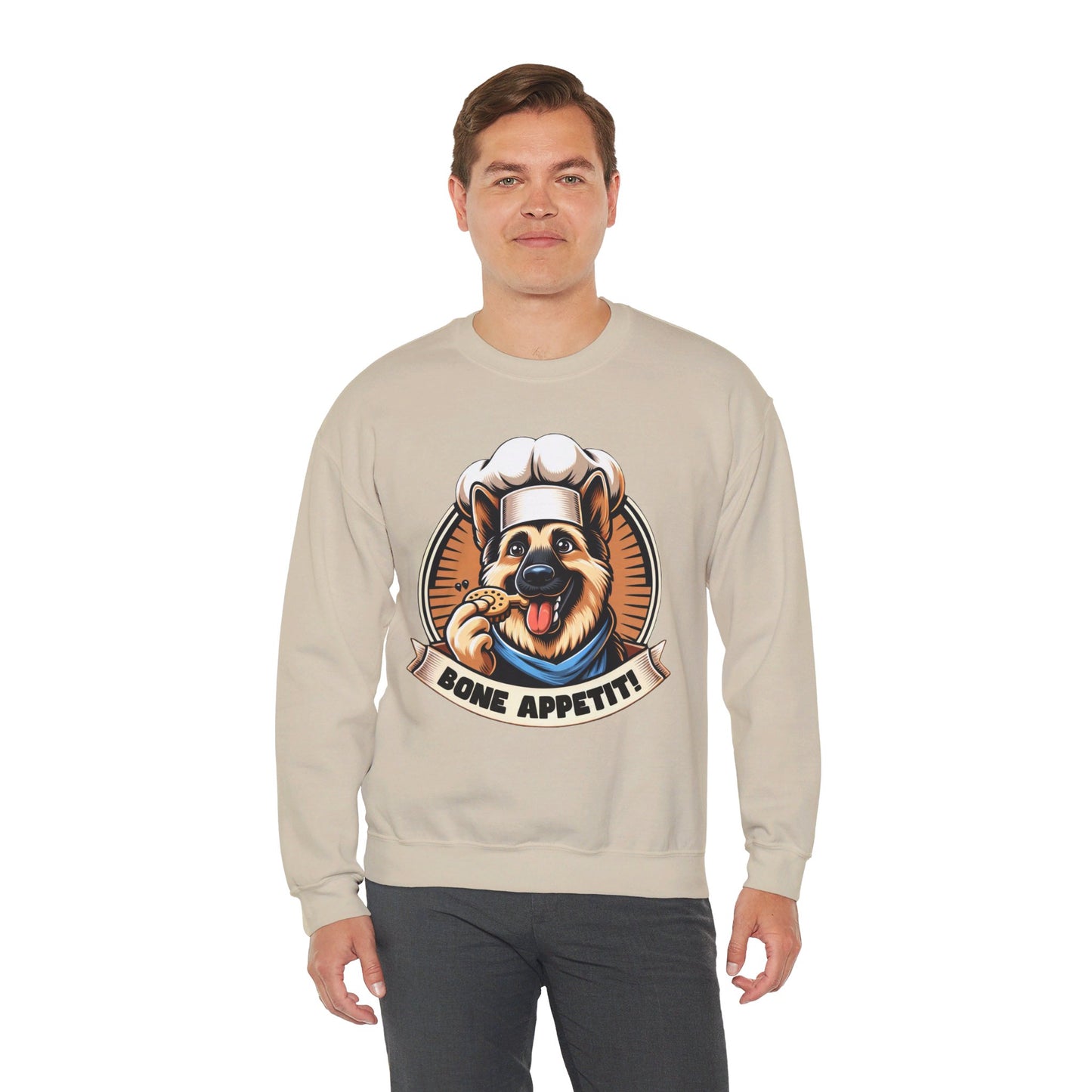 Bone Appetit Sweatshirt (10 colors) (German Shepherd)