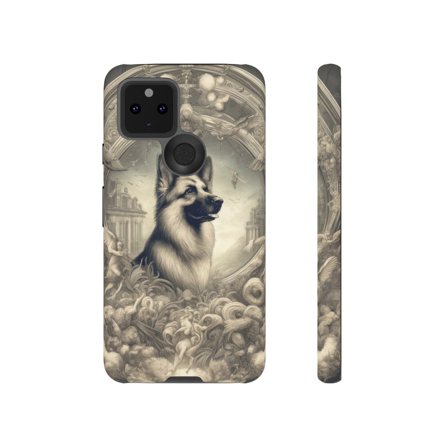 Dreamy fantasy and rococo German Shepherd Phone Case