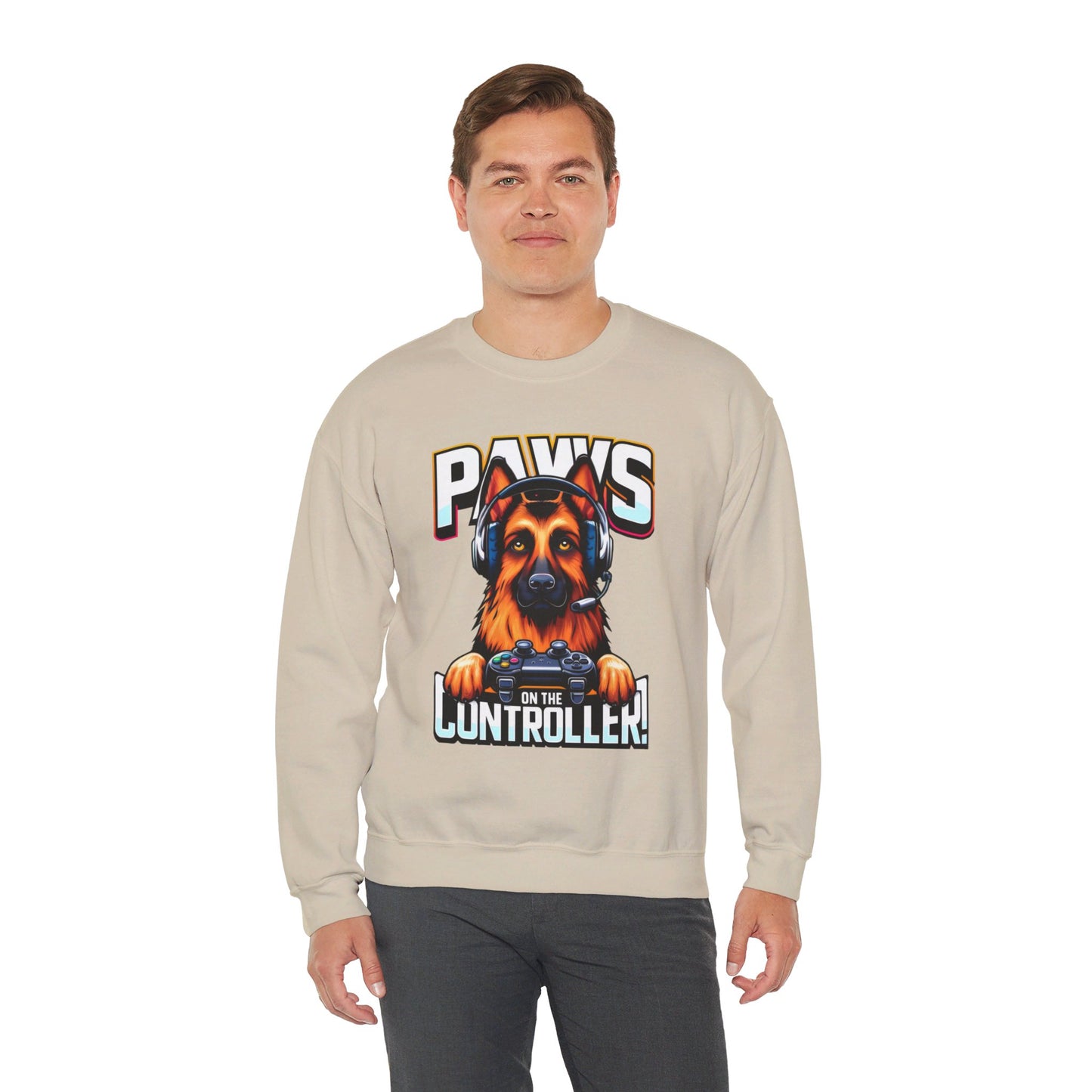 Paws on the Controller Sweatshirt (10 colors) (German Shepherd)