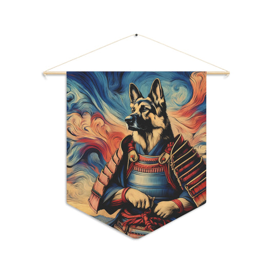 Samurai German Shepherd Pennant