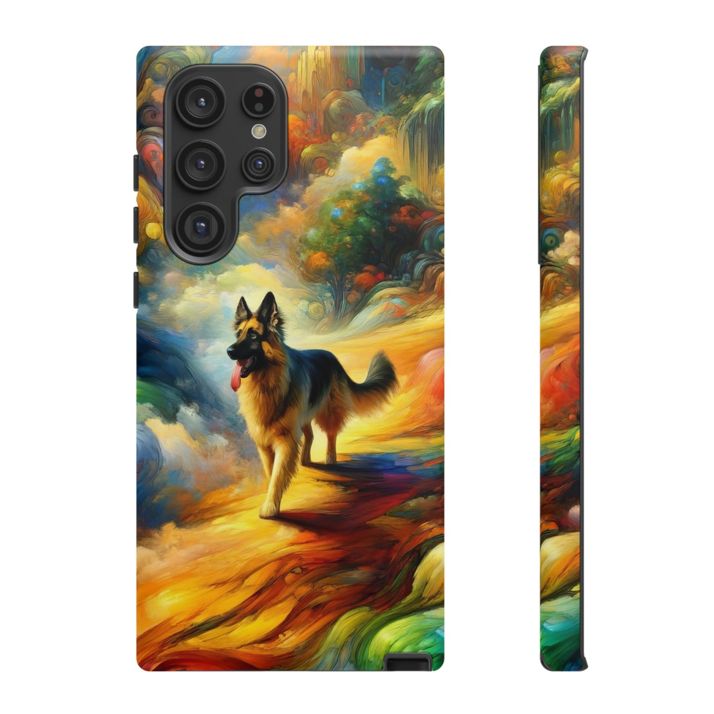 Fantasy and fauvism German Shepherd Phone Case