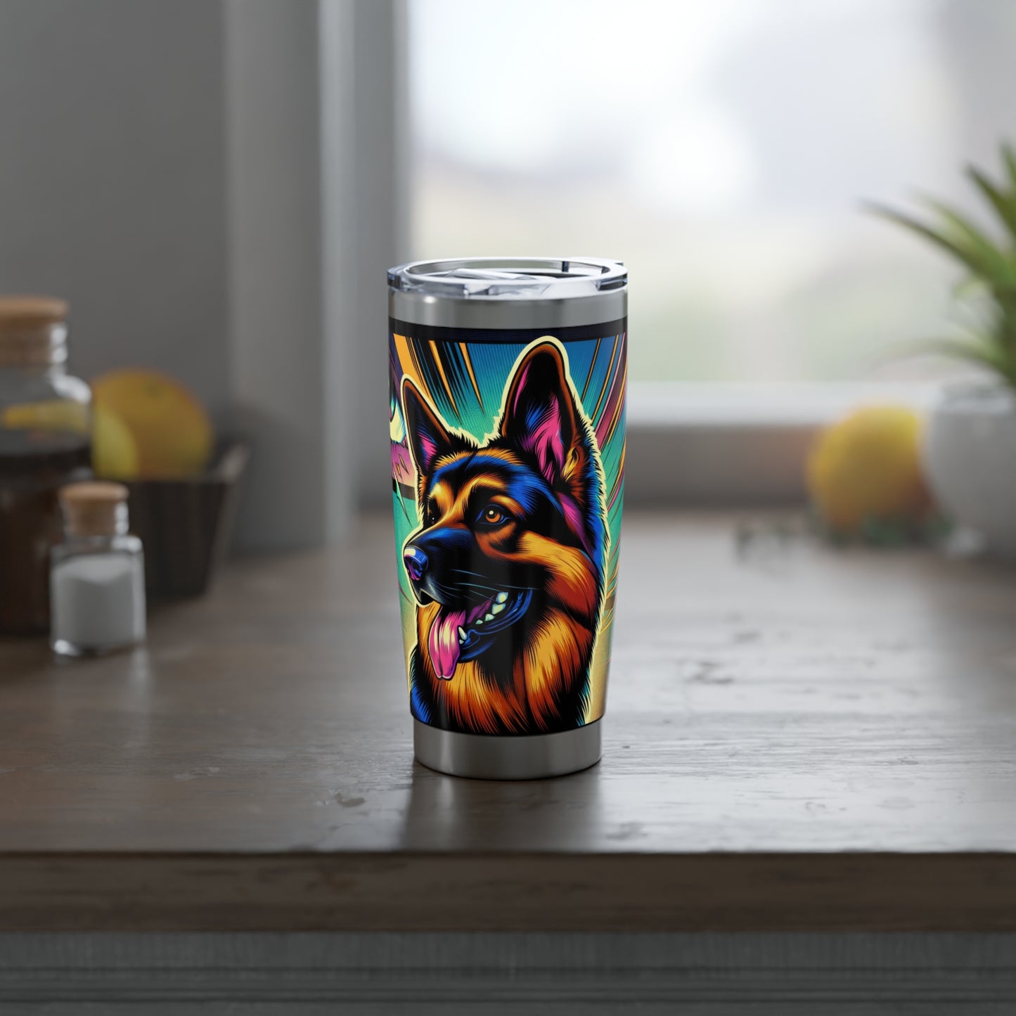 Comic book style German Shepherd 20oz Tumbler