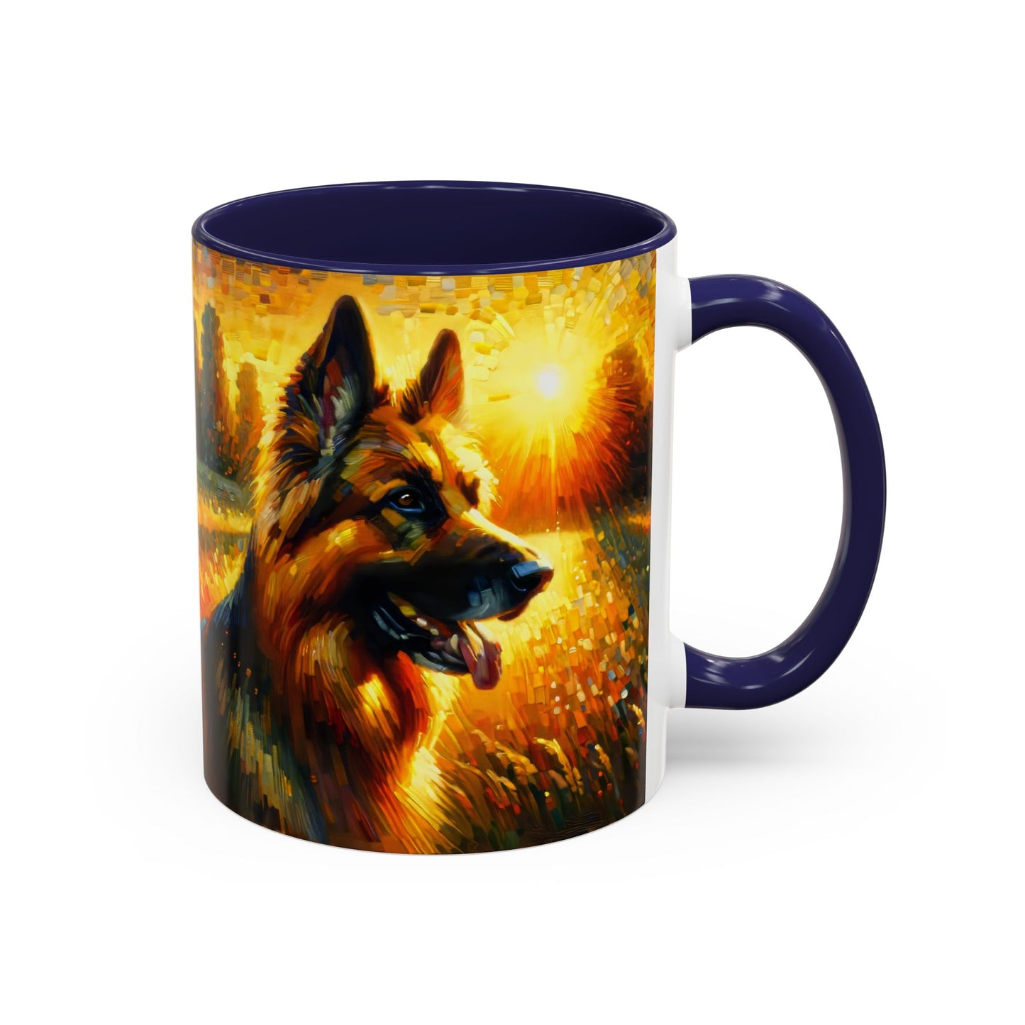 Golden hour and neo-impressionism German Shepherd Coffee Mug