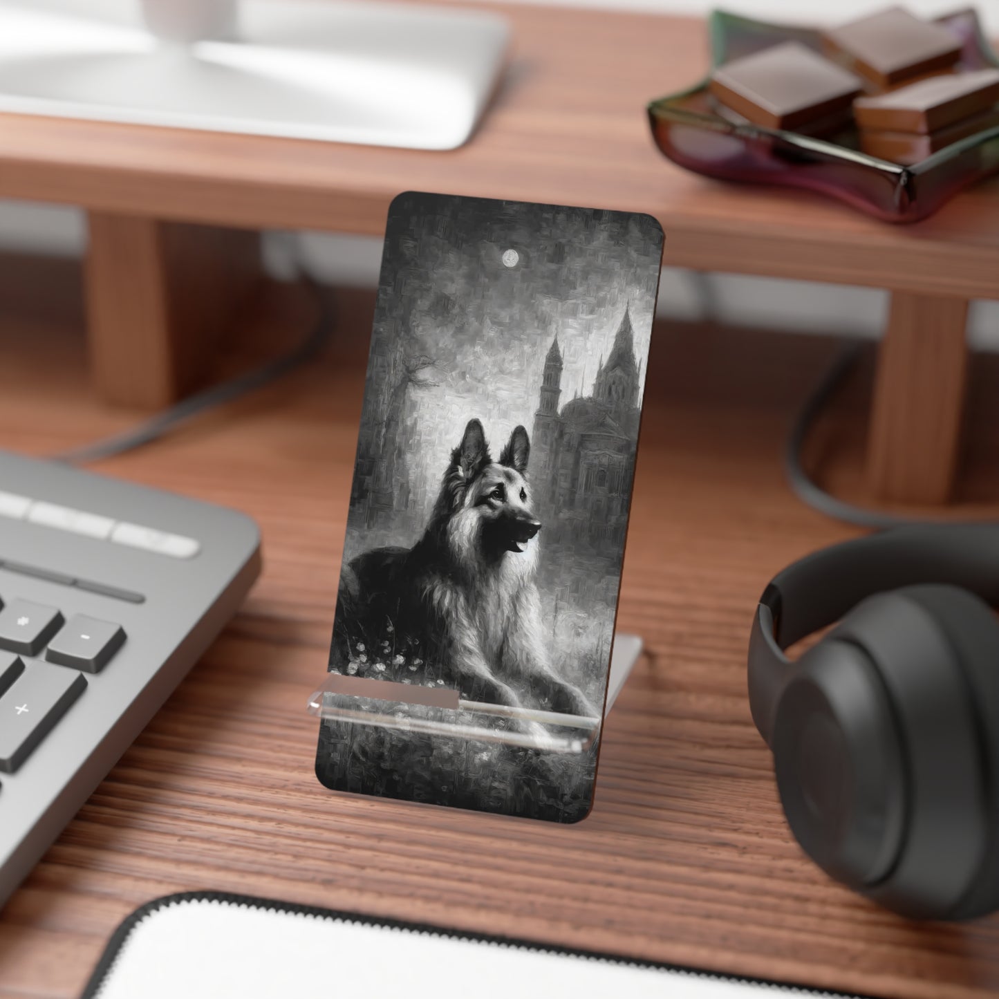 Neo-impressionism German Shepherd Smartphone Stand