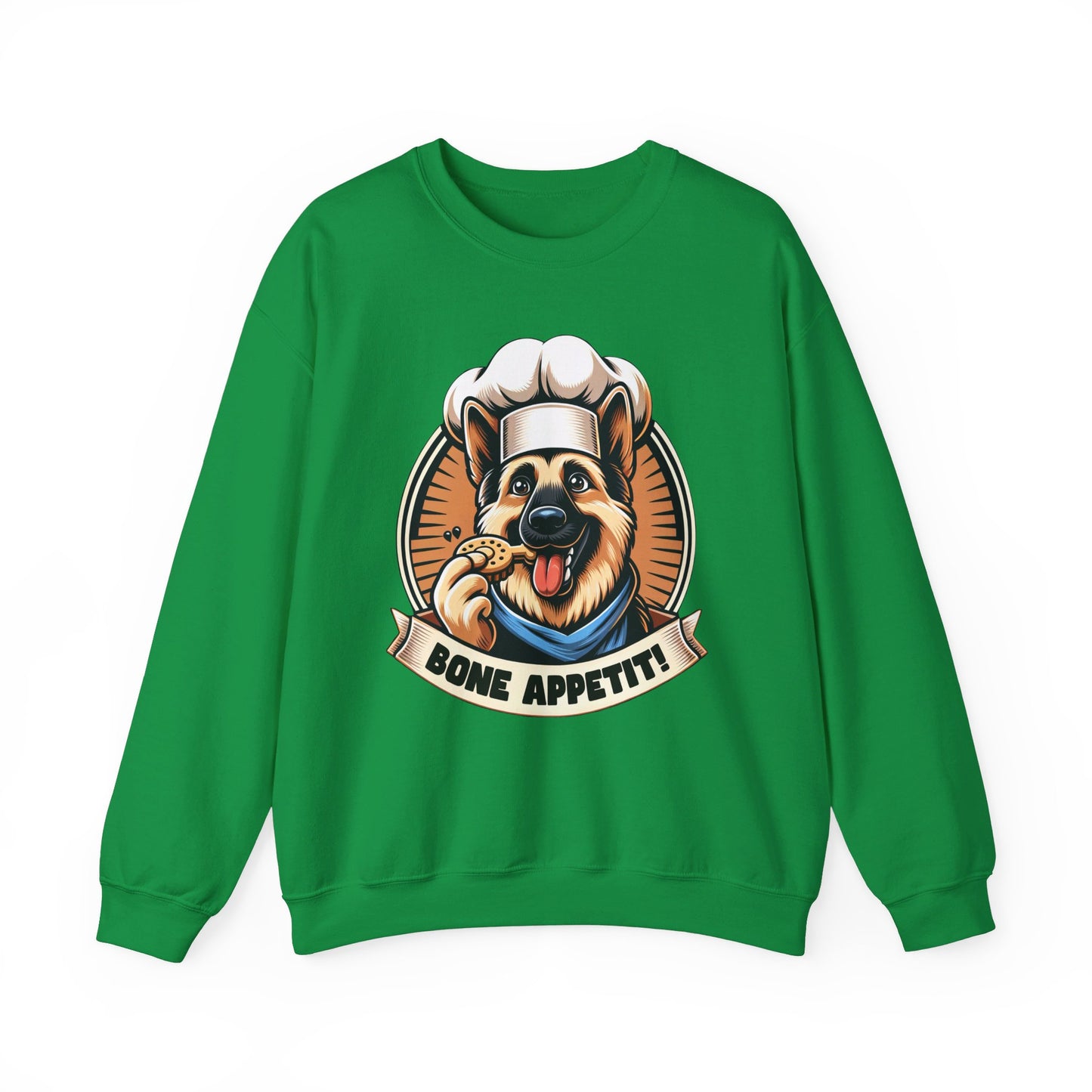 Bone Appetit Sweatshirt (10 colors) (German Shepherd)