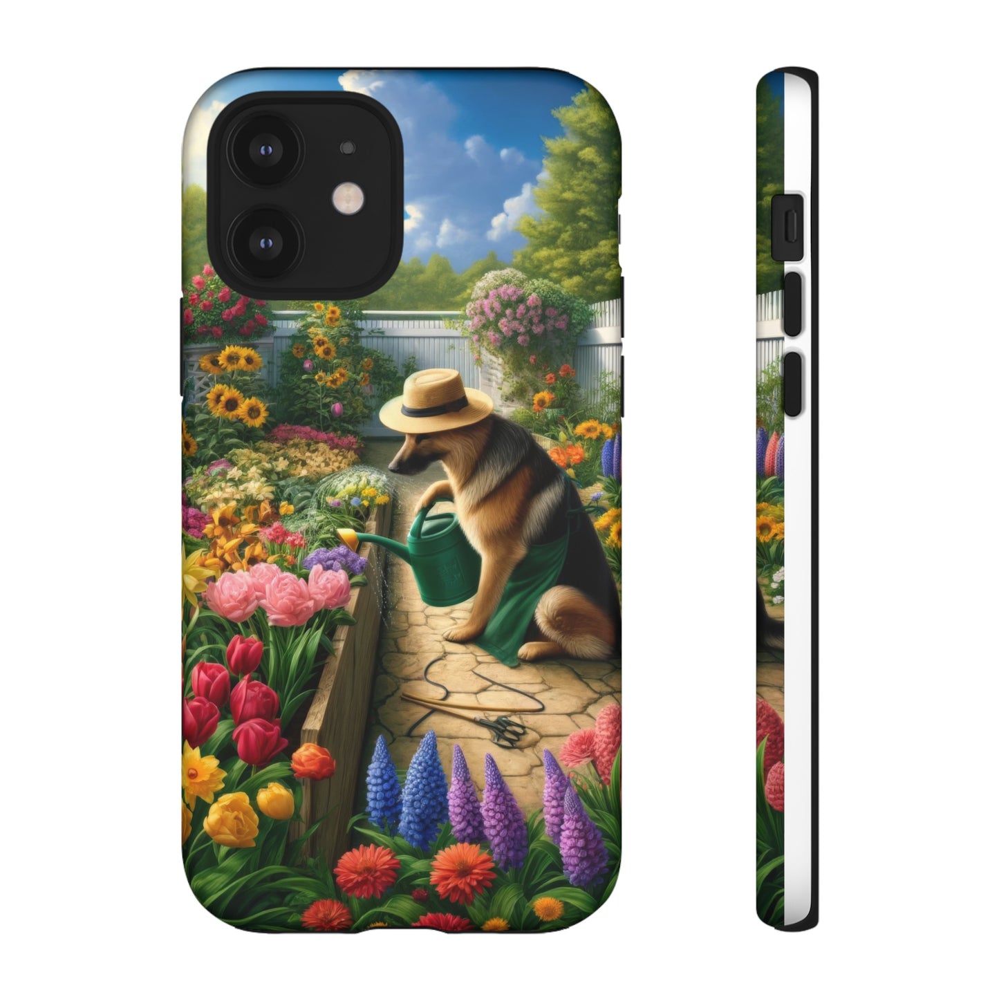 German Shepherd Gardening Phone Case