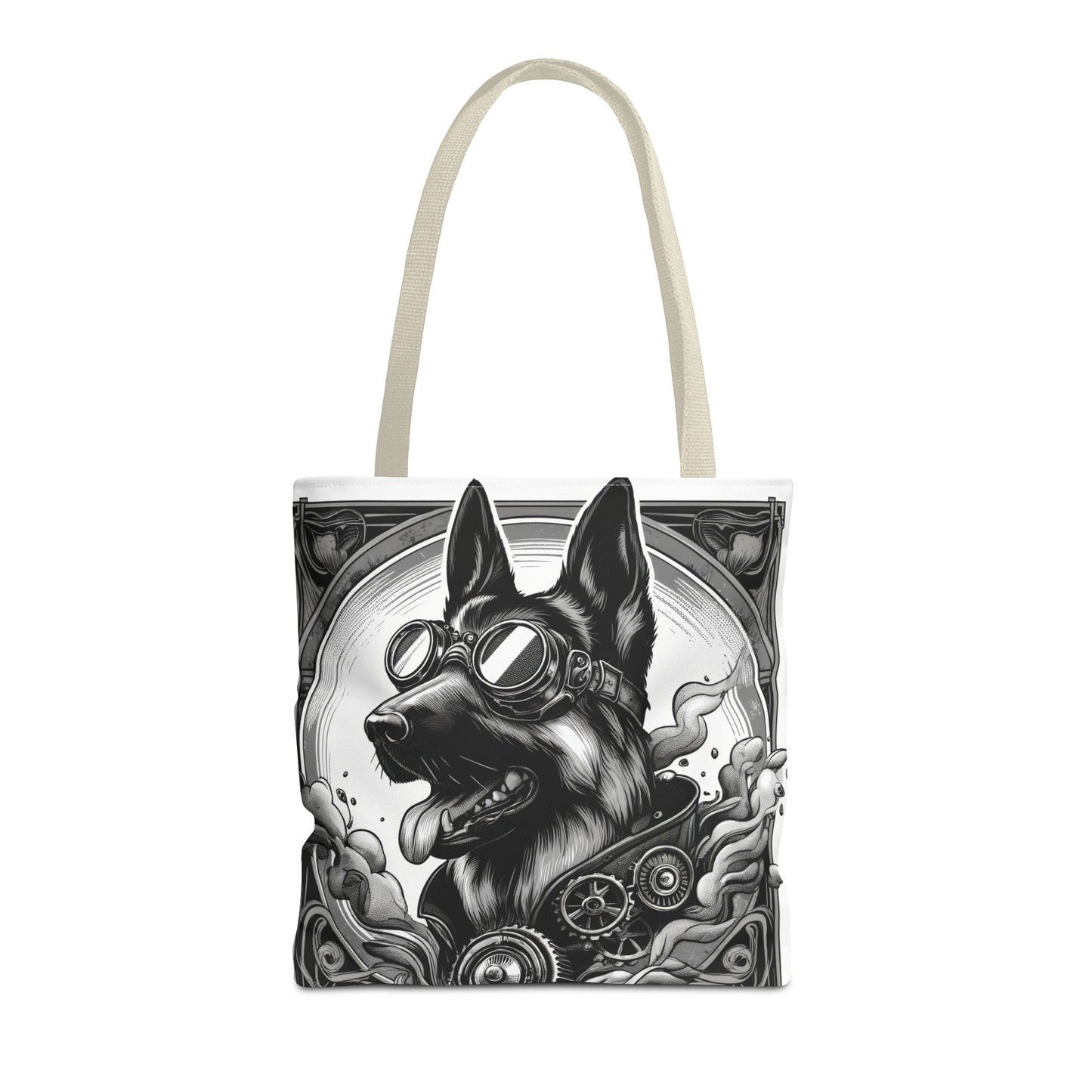 Steampunk German Shepherd Tote Bag