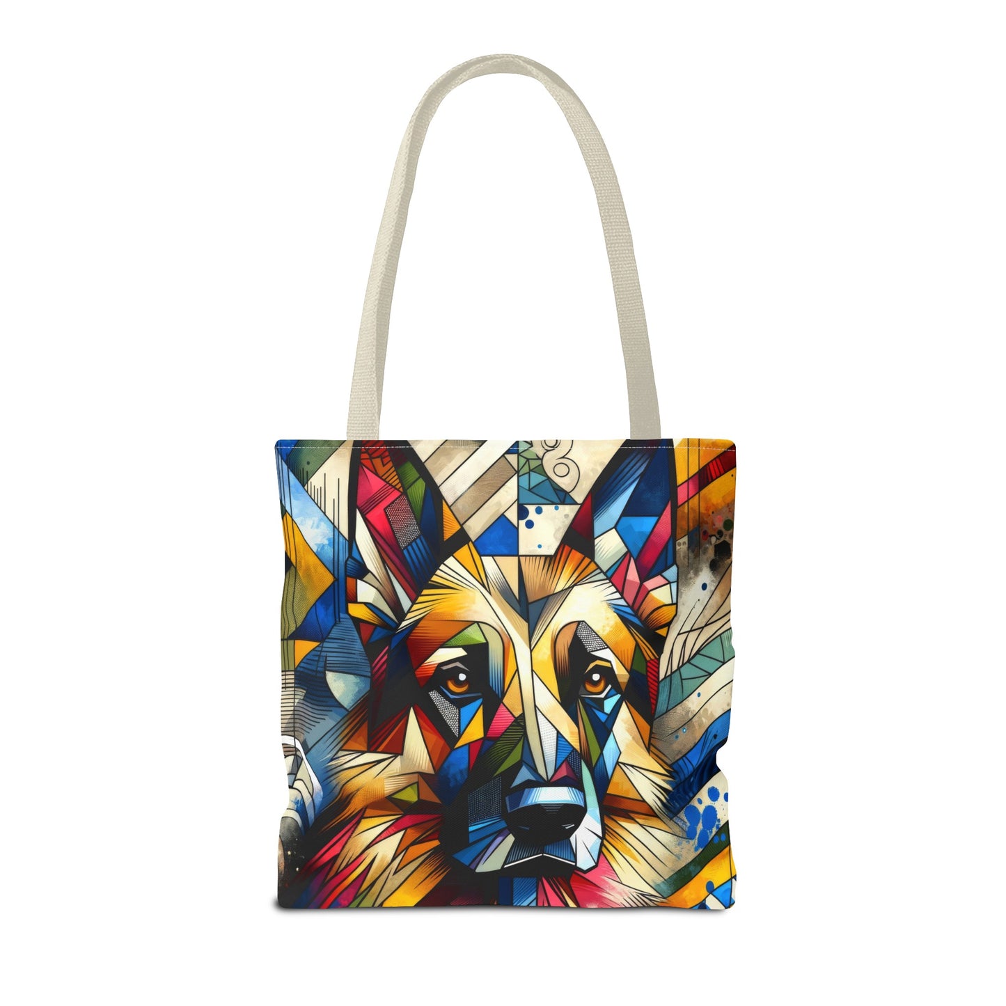 Cubist German Shepherd Tote Bag