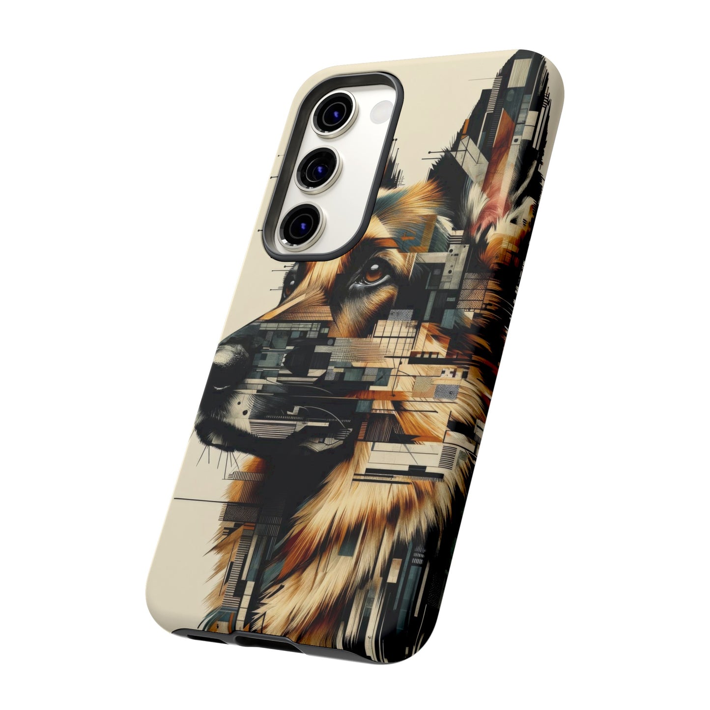 Constructivist and dadaist German Shepherd Phone Case