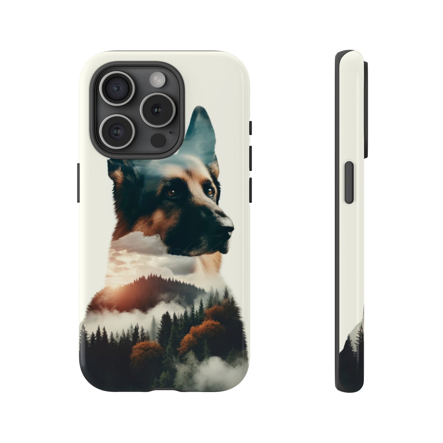 Romanticism and double exposure German Shepherd Phone Case