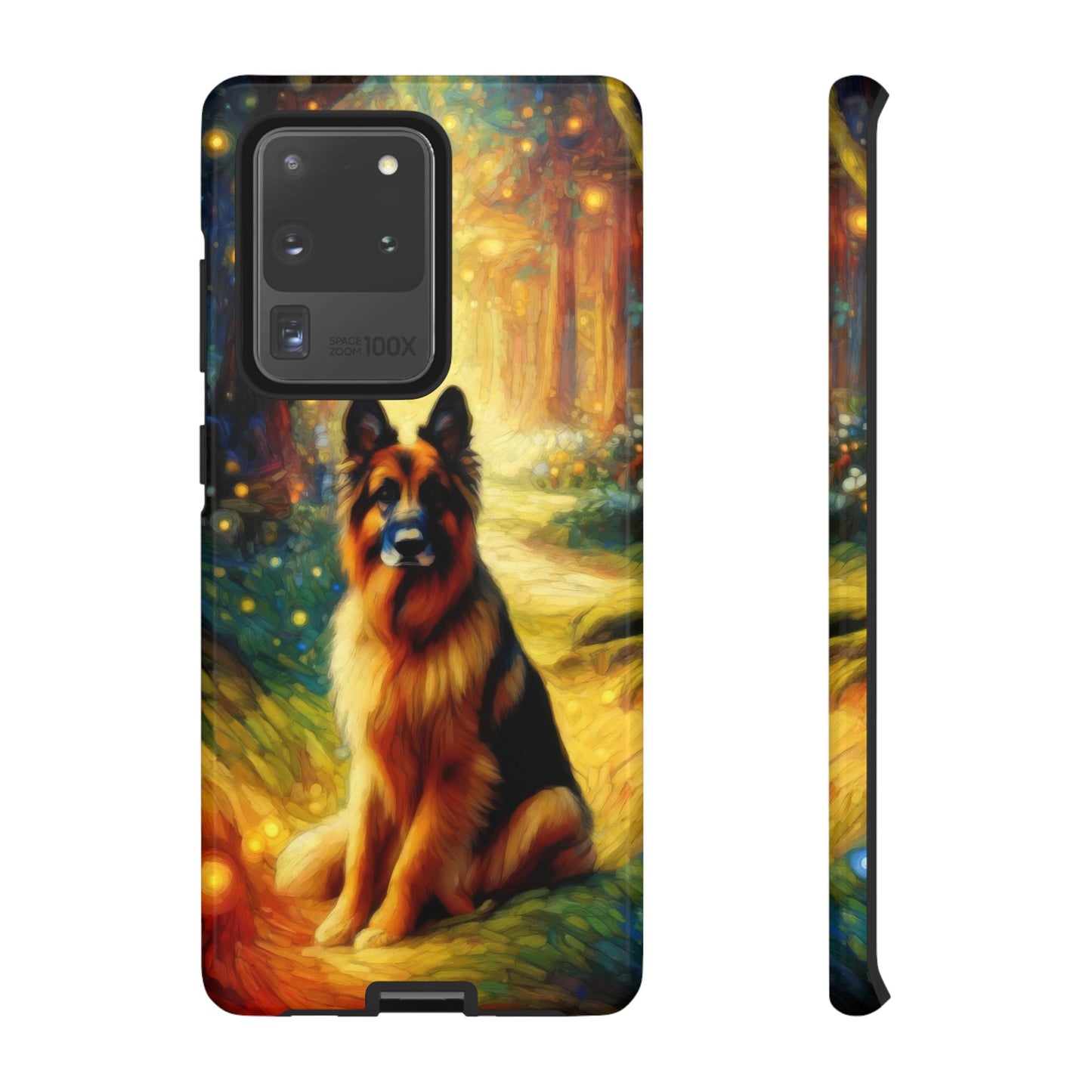 Neo-impressionism and fairy tale German Shepherd Phone Case