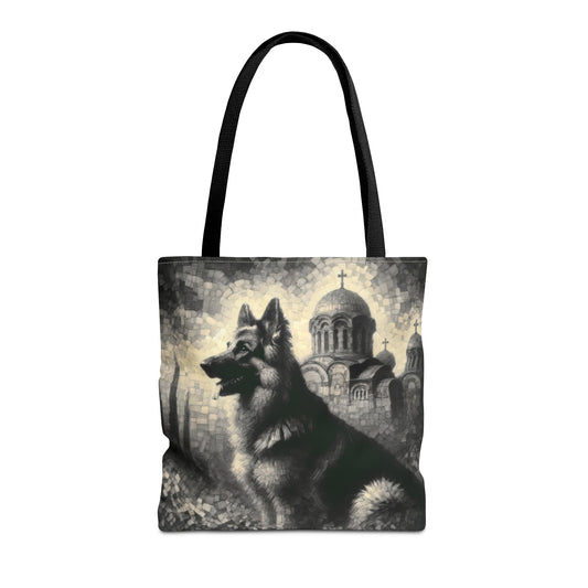 Neo-impressionism German Shepherd Tote Bag